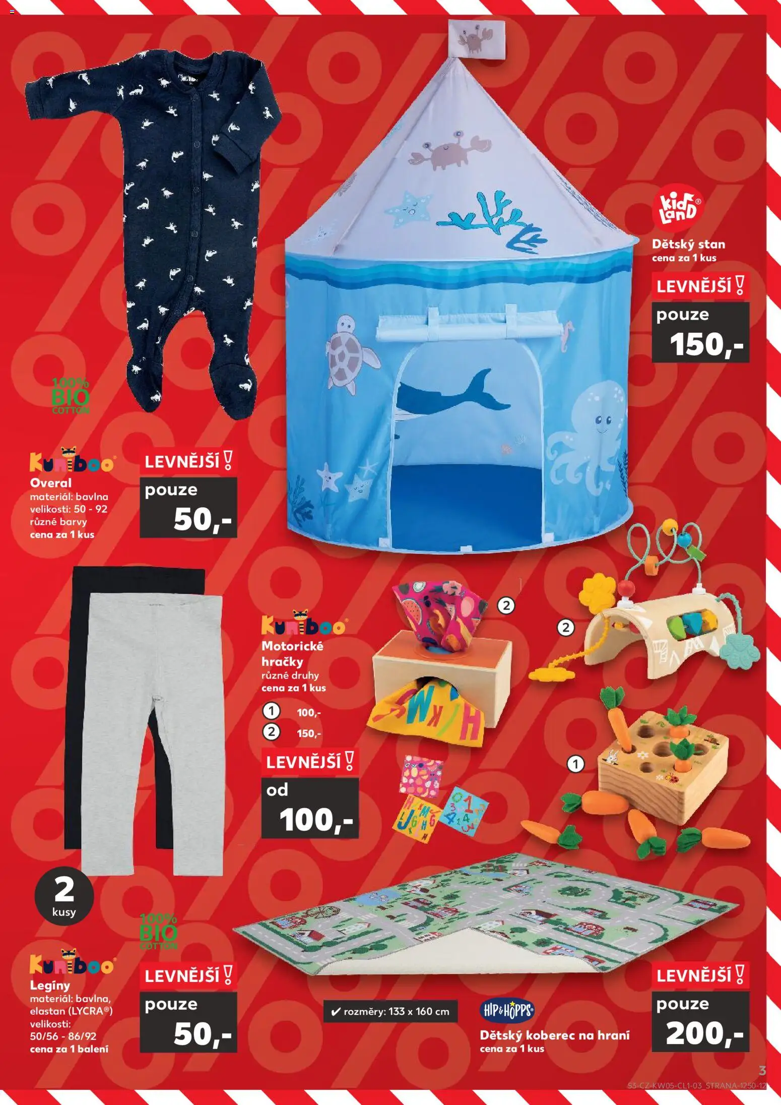 Kaufland leták - Praha 8 od 28.01.2026 | Strana: 3 | Produkty: Legíny, Dětský koberec, Hračky, Stan