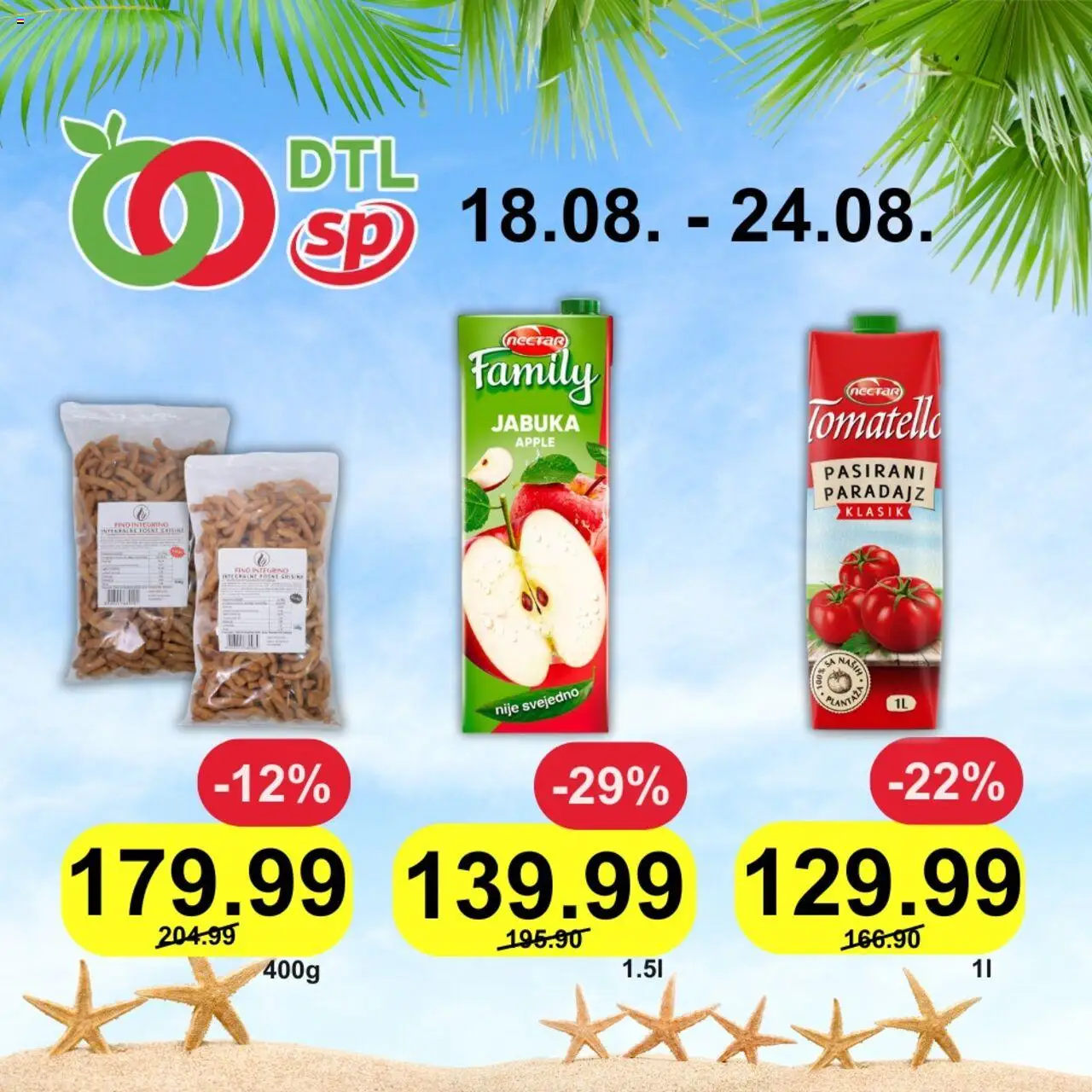 Senta Promet katalog - važi od 18.08.2025 | Strana: 1 | Proizvode: Pasirani paradajz, Paradajz