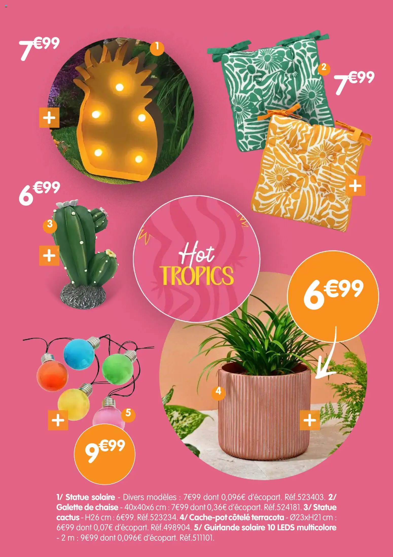 {H1} | Page: 3 | Produits: Guirlande solaire, Chaise, Galette de chaise