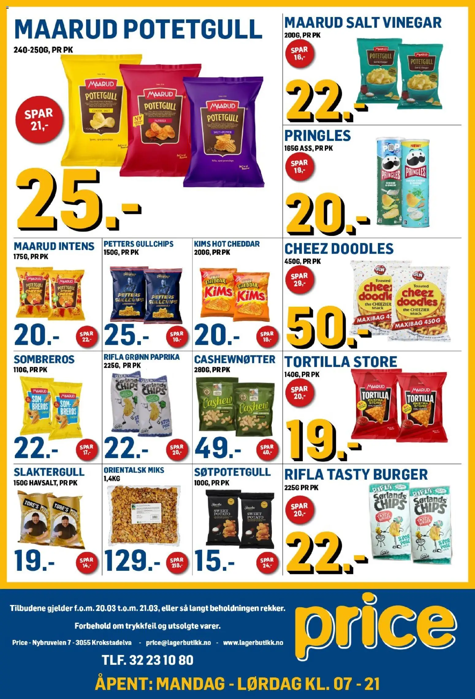 {H1} | Side: 4 | Produkter: Paprika, Potetgull, Cheddar, Cashewnøtter