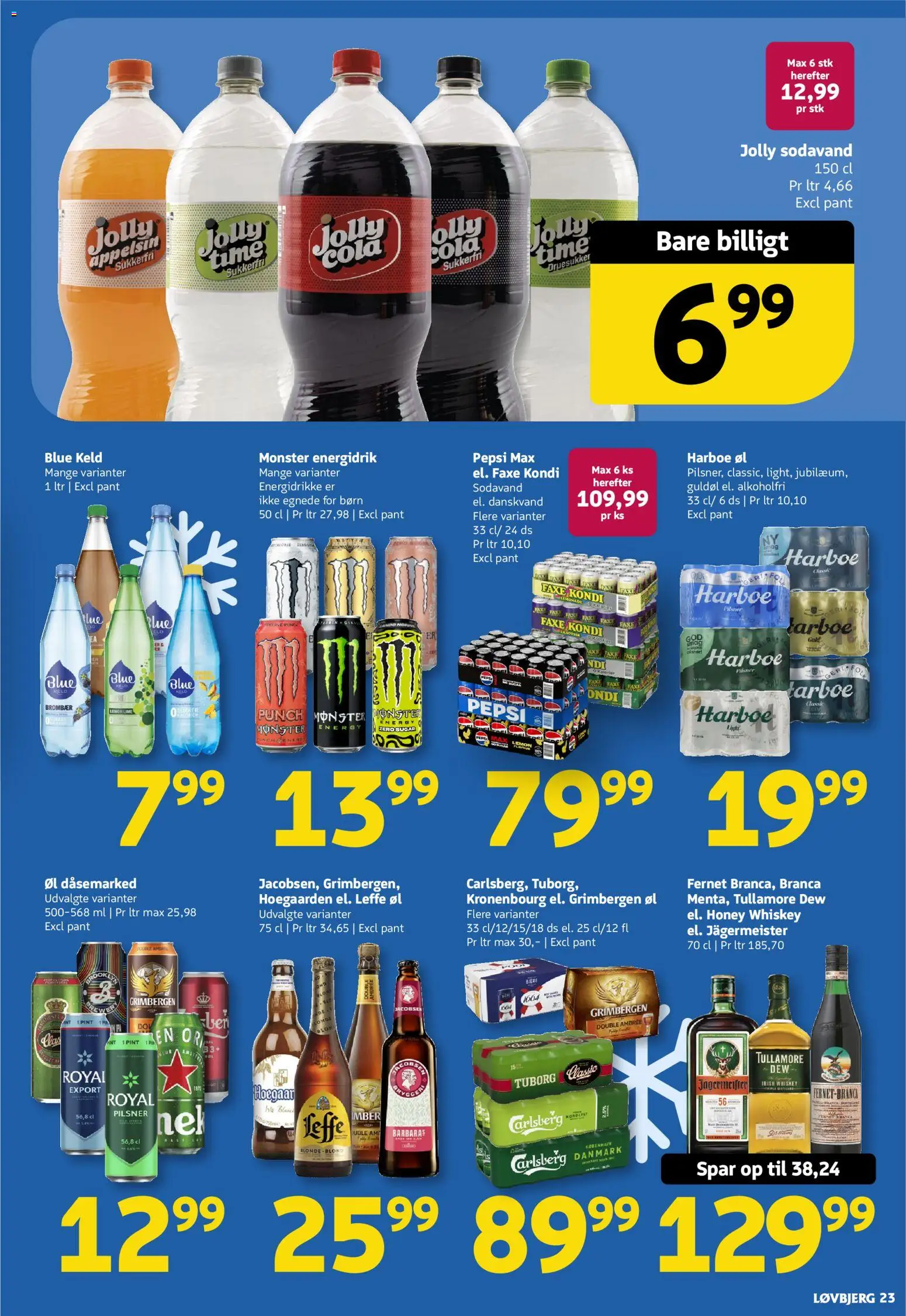 Løvbjerg tilbudsavis – gyldig fra 13.02.2026 | Side: 23 | Produkter: Øl, Sodavand, Faxe Kondi, Danskvand