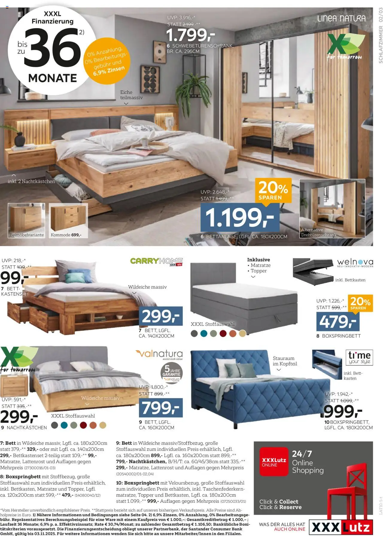 XXXLutz Schlafzimmer mit Akzenten gültig ab 21.10.2025 | Seite: 3 | Produkte: Bett, Matratze, Kommode, Lattenrost