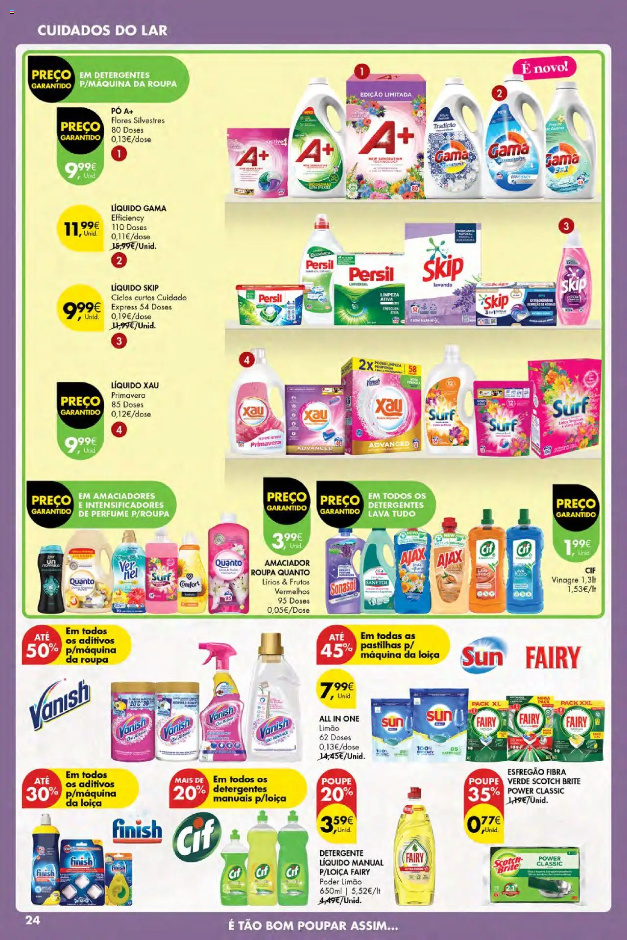 Pingo Doce Poupe Esta Semana Açores │ válido de 24.07.2025 | Página: 24 | Produtos: Vinagre, Perfume, Pó, Persil
