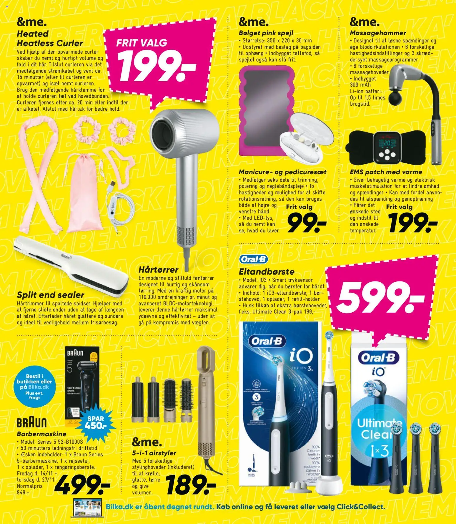 Bilka tilbudsavis – gyldig fra 14.11.2025 | Side: 19 | Produkter: Spejl, Eltandbørste, Batteri, Hårtørrer