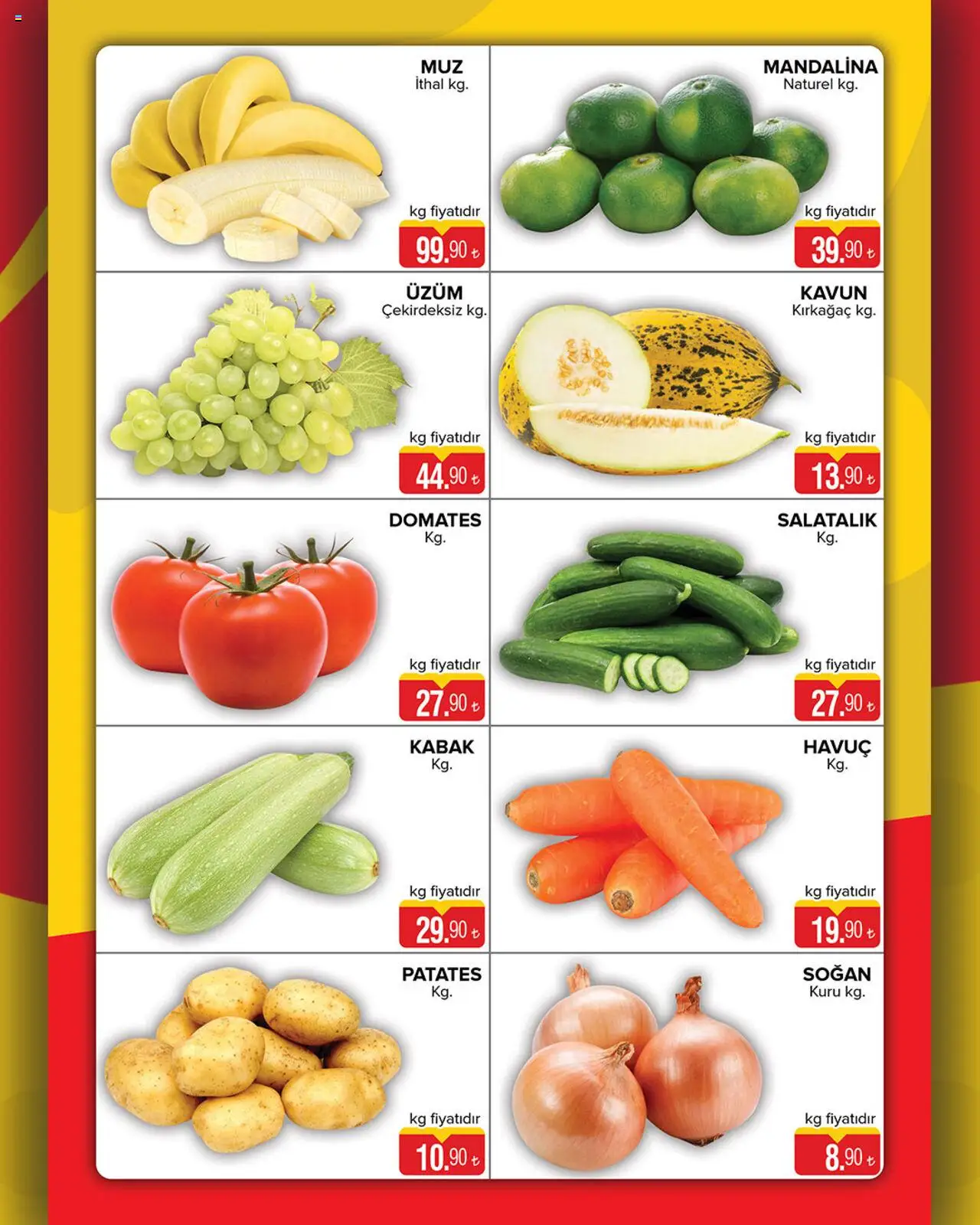 Seyhanlar Market Katalog - 10.10.2025 tarihinden itibaren geçerlidir | Sayfa: 7 | Ürünler: Kabak, Domates, Mandalina, Kavun
