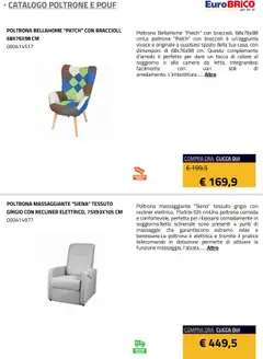 Anteprima del volantino Eurobrico Poltrone e Pouf catalogo valido a partire dal 23.07.2025 | Pagina: 29 | Prodotti: Telecomando, Braccioli, Poltrona