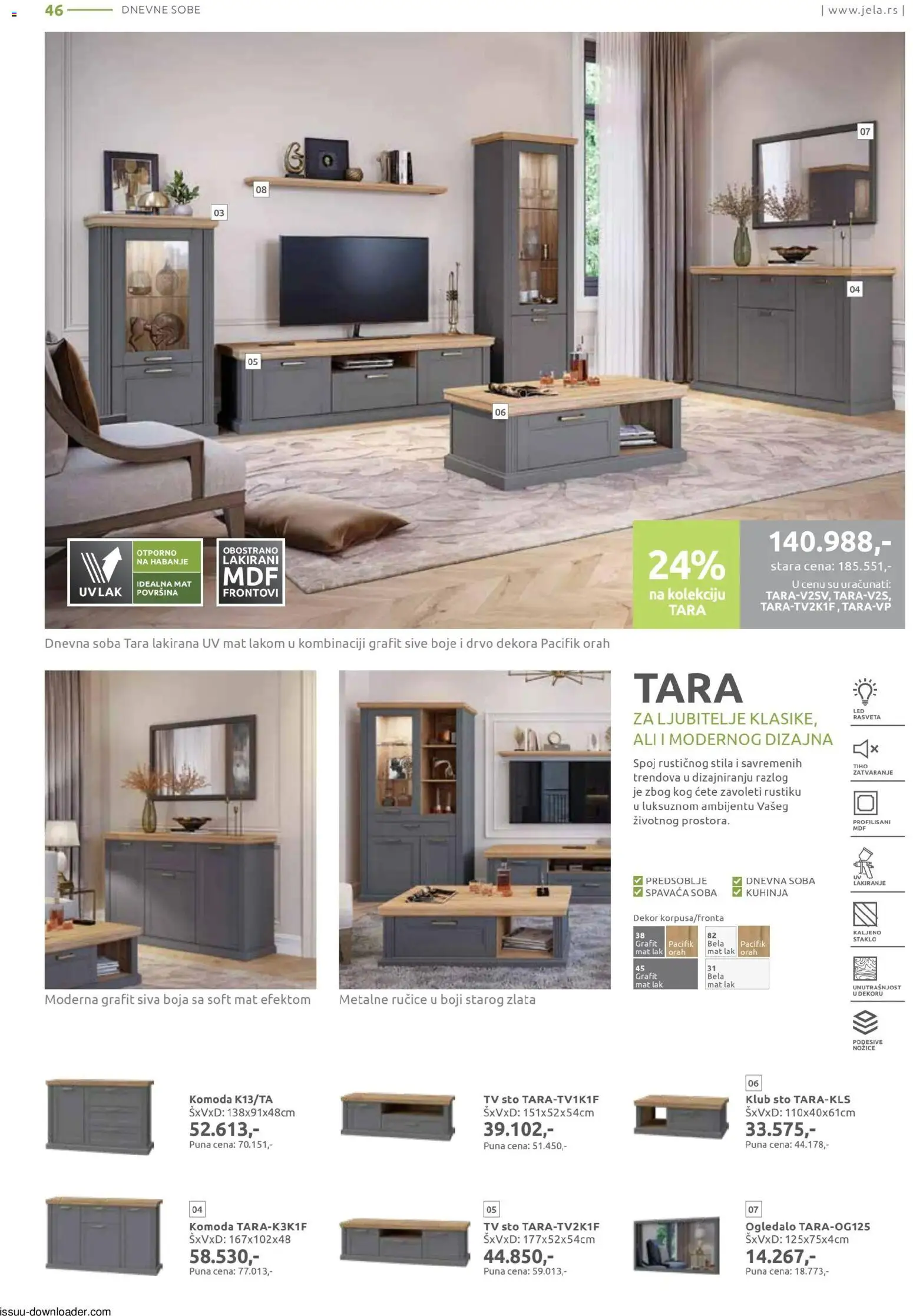 Jela katalog - važi od 09.02.2026 | Strana: 46 | Proizvode: Komoda, Kuhinja, Ogledalo, Orah