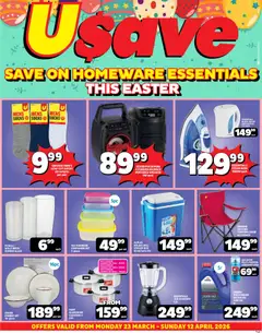 Usave specials catalogue – valid from 23.03.2026