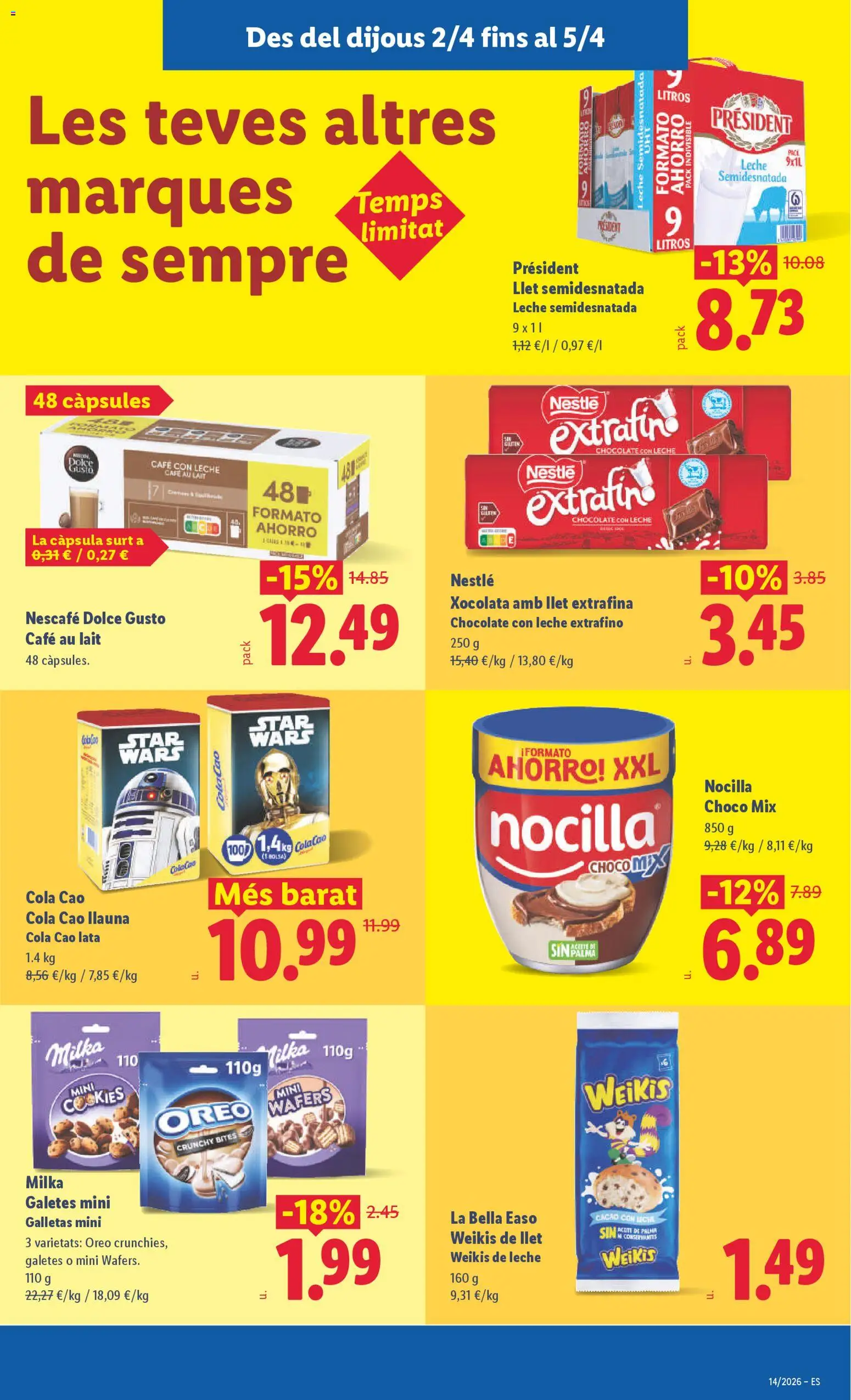 Lidl folleto │ válido desde el 30.03.2026 | Página: 39 | Productos: Leche, Café, Chocolate, Chocolate con leche