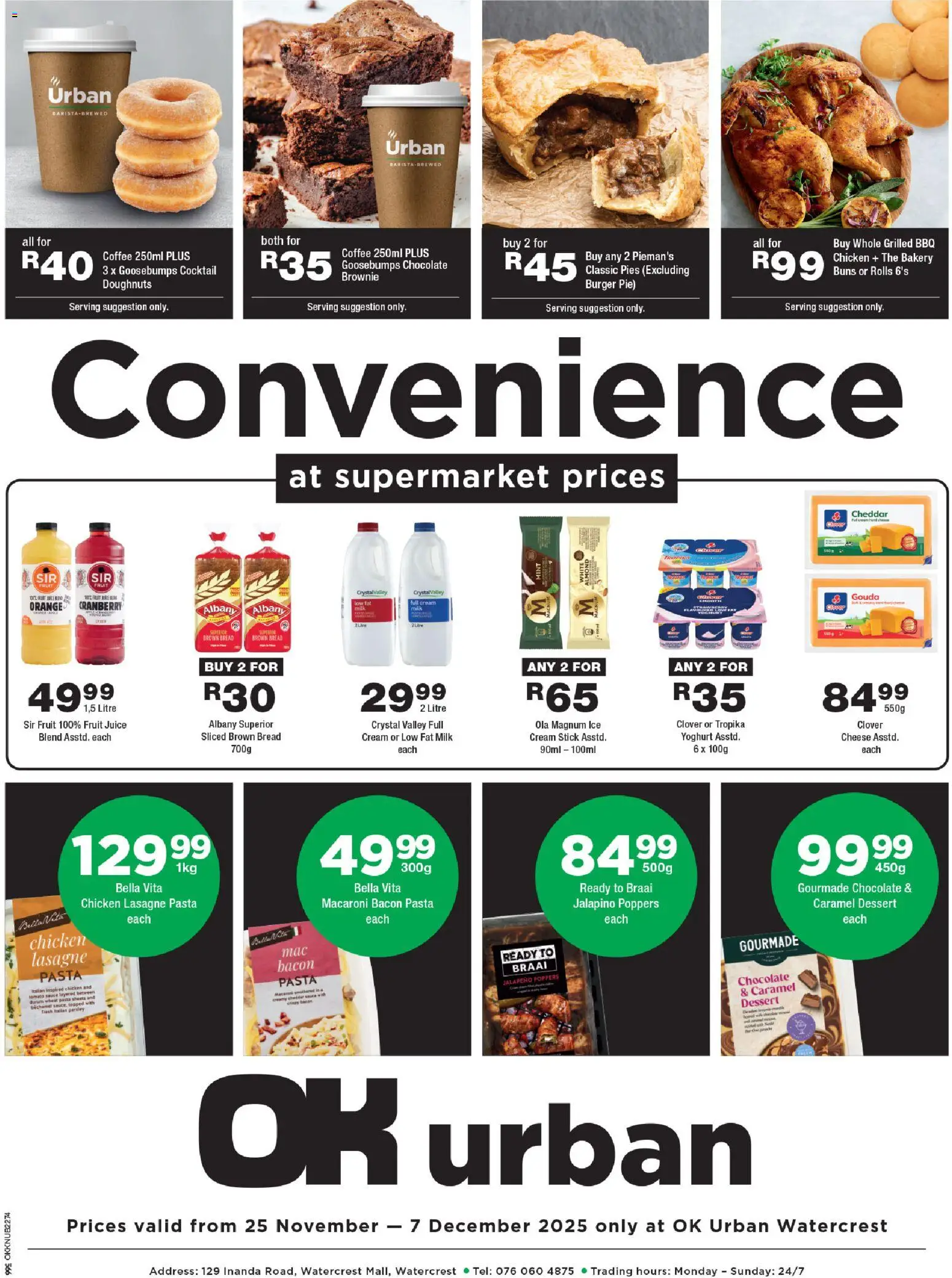 New OK Foods catalogue – valid from 25.11.2025 | Page: 1 | Products: Yoghurt, Tomato sauce, Cream, Sauce