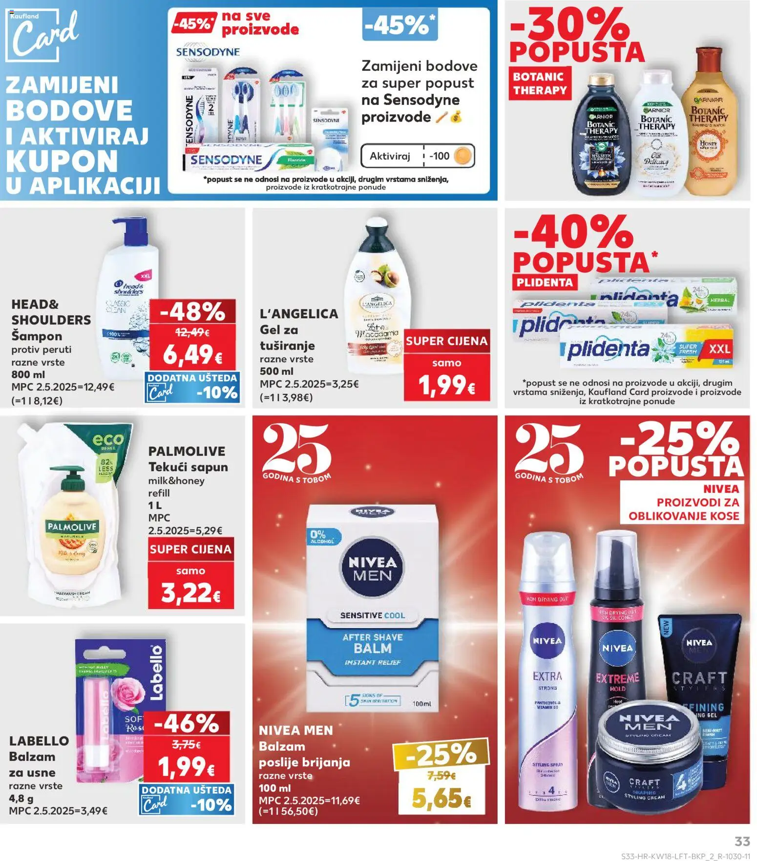 Kaufland katalog | vrijedi od 29.04.2026 | Stranica: 33 | Proizvodi: Labello, Pasta, Nivea, Sensodyne