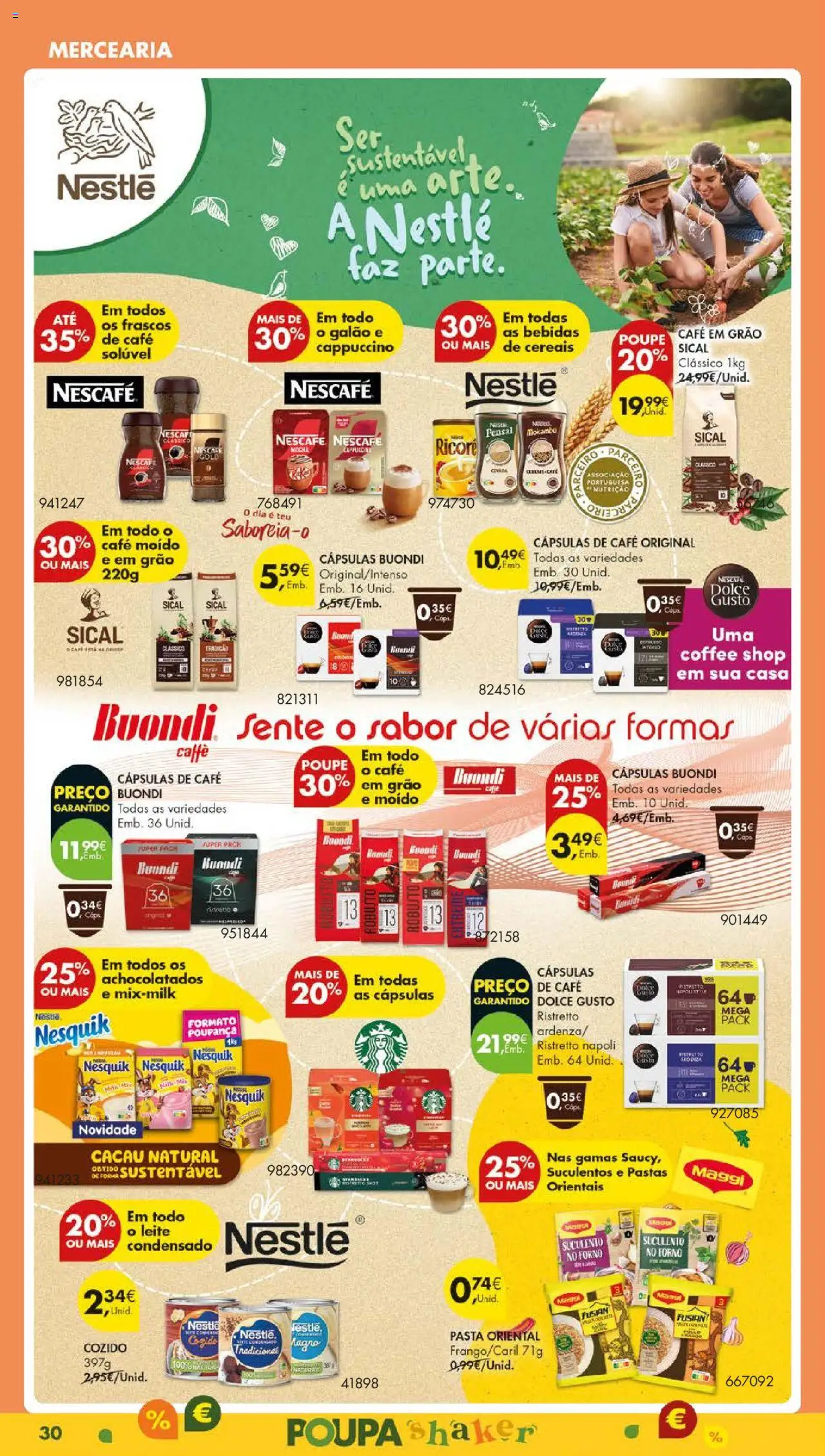 Pingo Doce folheto │ válido de 16.09.2025 | Página: 34 | Produtos: Cafe buondi, Leite, Chocolate, Cereais