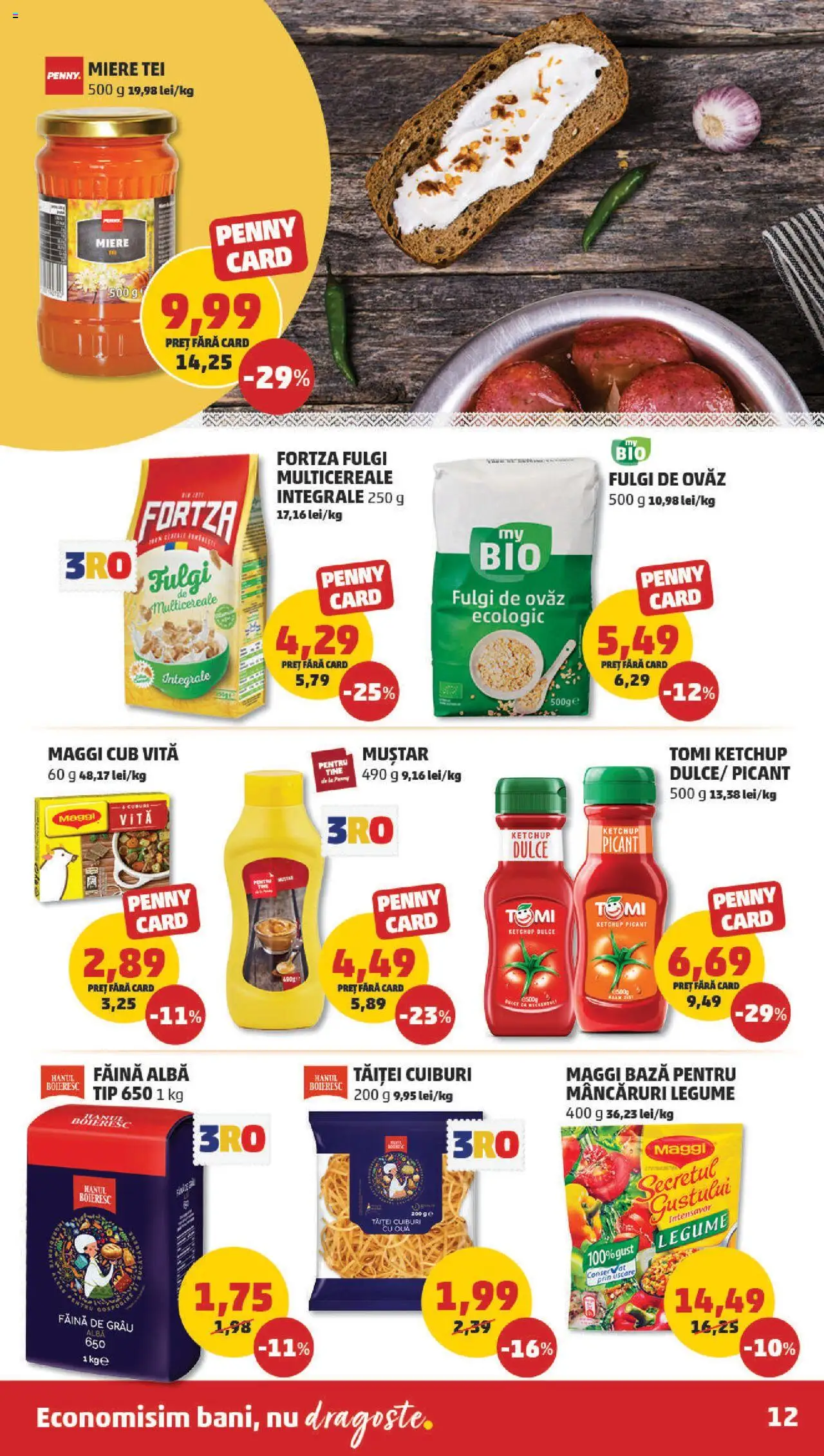 Catalog PENNY – valabil de la 27.08.2025 | Pagină: 12 | Produse: Făină, Muștar, Fulgi, Legume
