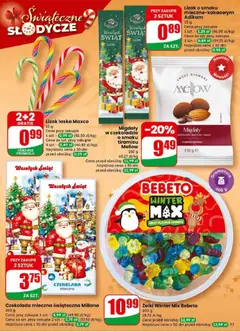 Pogląd oferty "Migdały w czekoladzie o smaku tiramisu Mellow, Migdały w czekoladzie o smaku tiramisu, 150 g" - ważna od 17.12.2025 | Strona: 11 | Produkty: Czekolada mleczna, Tiramisu, Żelki, Czekolada