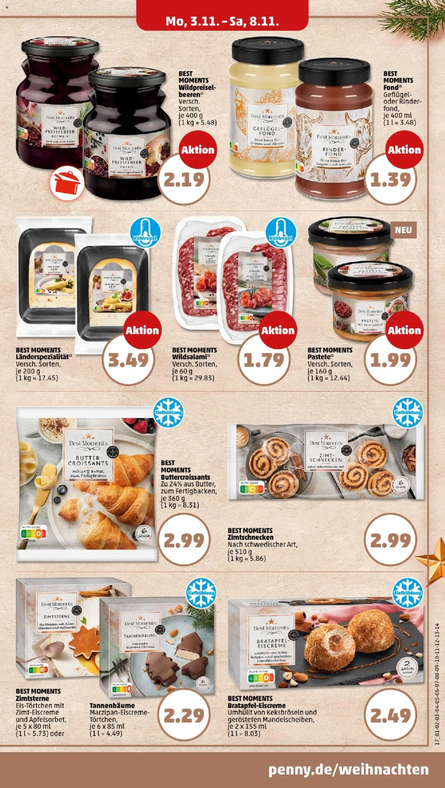 Penny - Baden-Württemberg – gültig ab 03.11.2025 | Seite: 19 | Produkte: Butter, Rotwein, Eiscreme, Salami