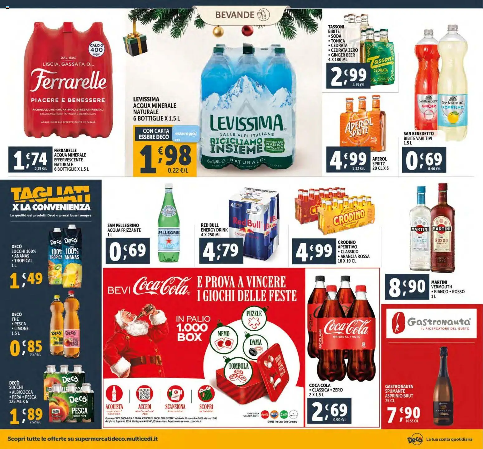 Volantino Decò del 15.12.2025 | Pagina: 24 | Prodotti: Limone, Fanta, Acqua minerale, Ferrarelle