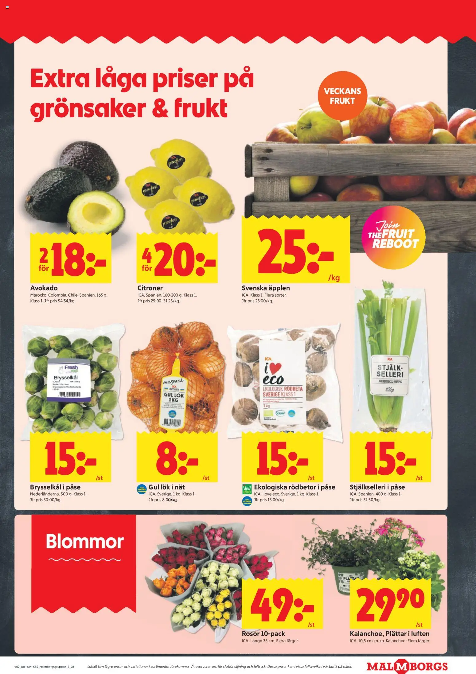 ICA Kvantum reklamblad aktuell från 05.01.2026 | Sida: 3 | Produkter: Rödbeta, Gul lök, Äpplen