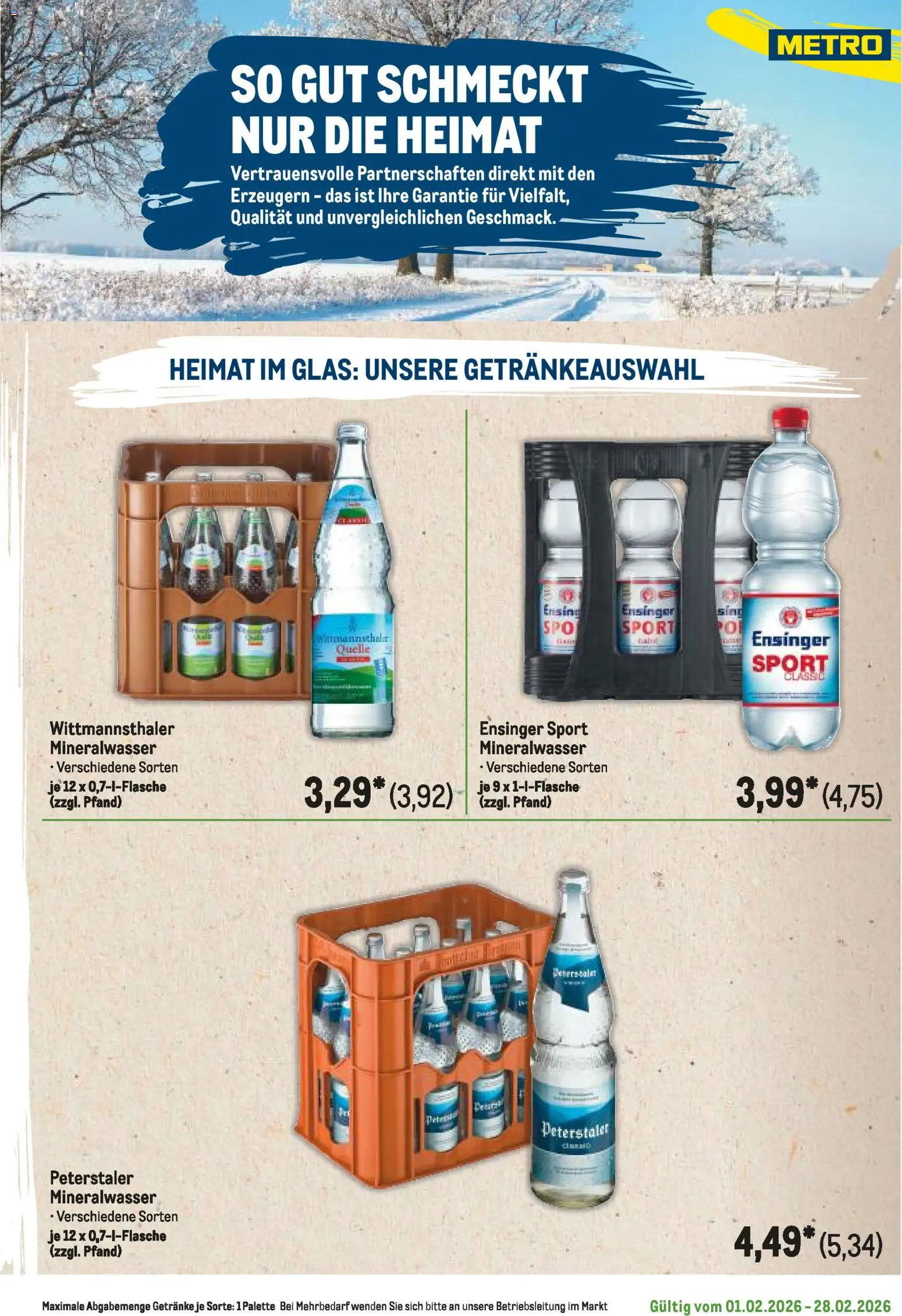 Metro Regionaler Flyer – gültig ab 01.02.2026 | Seite: 91 | Produkte: Mineralwasser