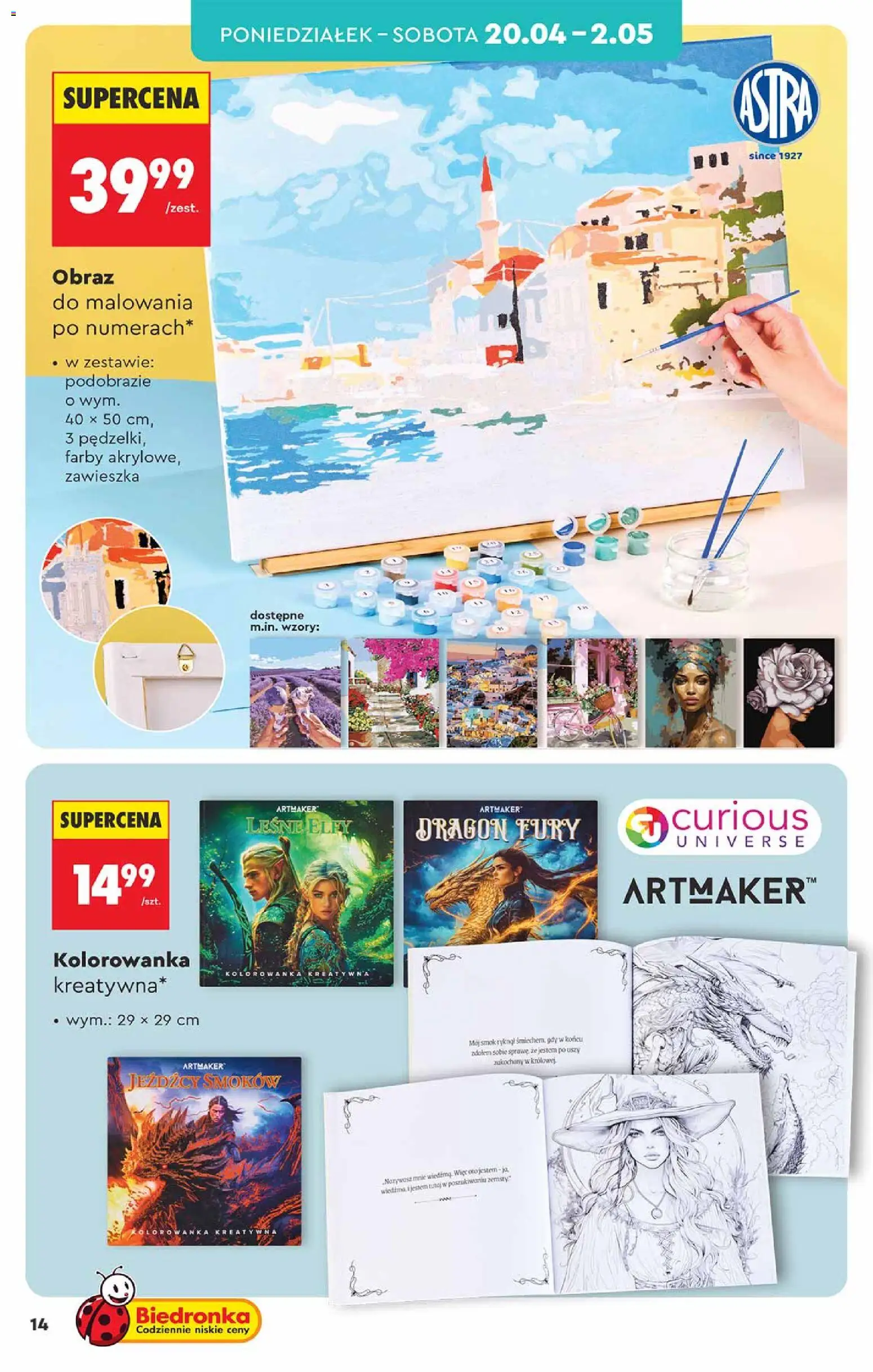 Biedronka Polsko leták - Hity i inspiracje od 20.04.2026 | Strana: 14 | Produkty: Obraz