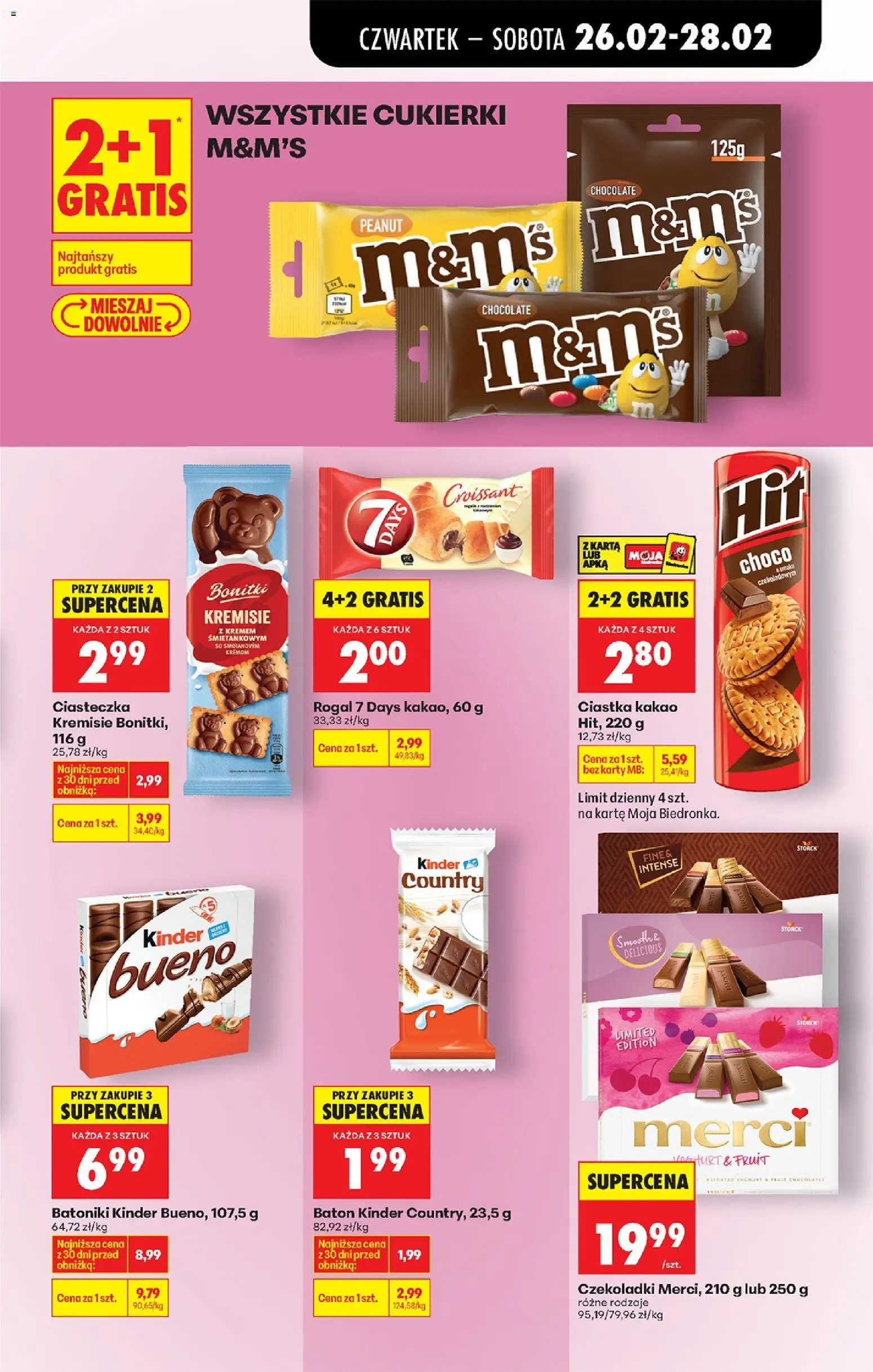 Biedronka gazetka - Oferta w tym tygodniu od 26.02.2026 | Strona: 57 | Produkty: Karta, Czekoladki, Kinder Bueno, Ciastka