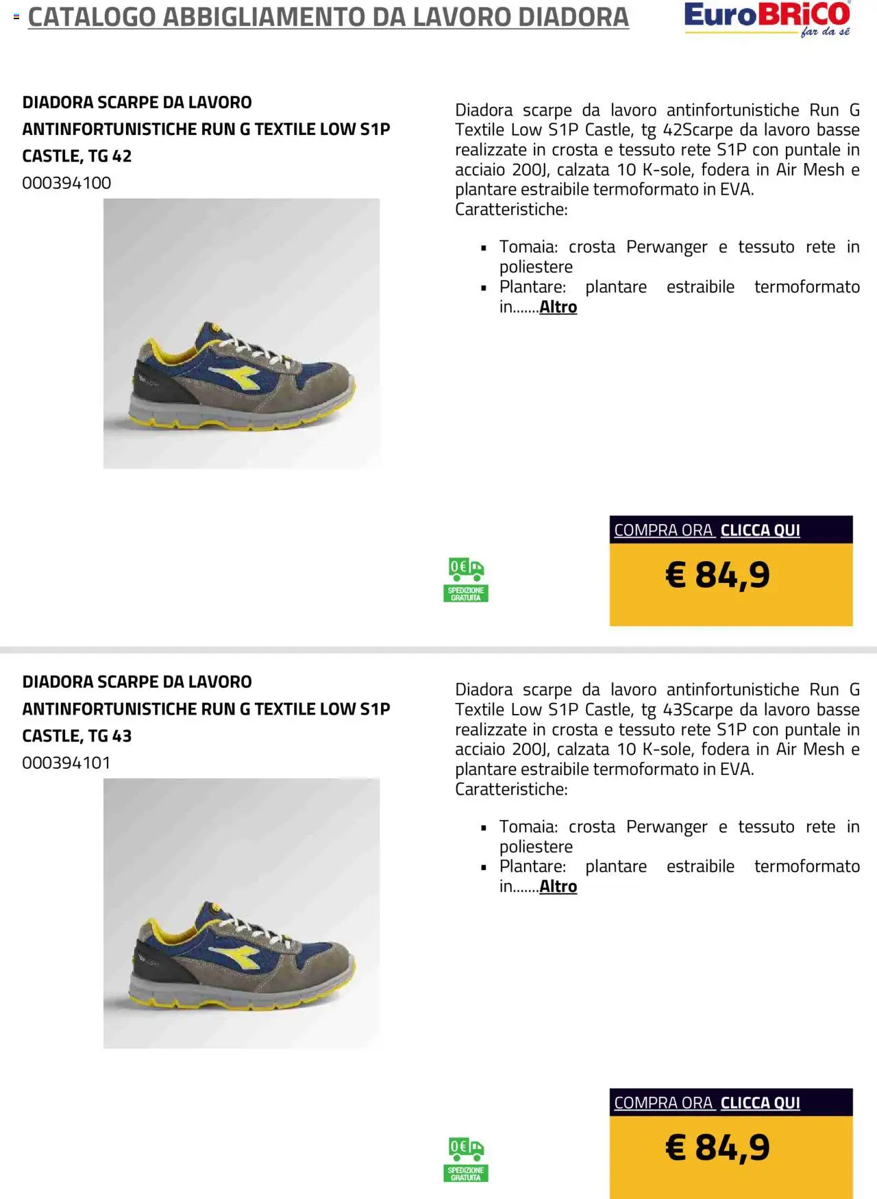 Volantino Eurobrico del 23.07.2025 | Pagina: 42 | Prodotti: Scarpe