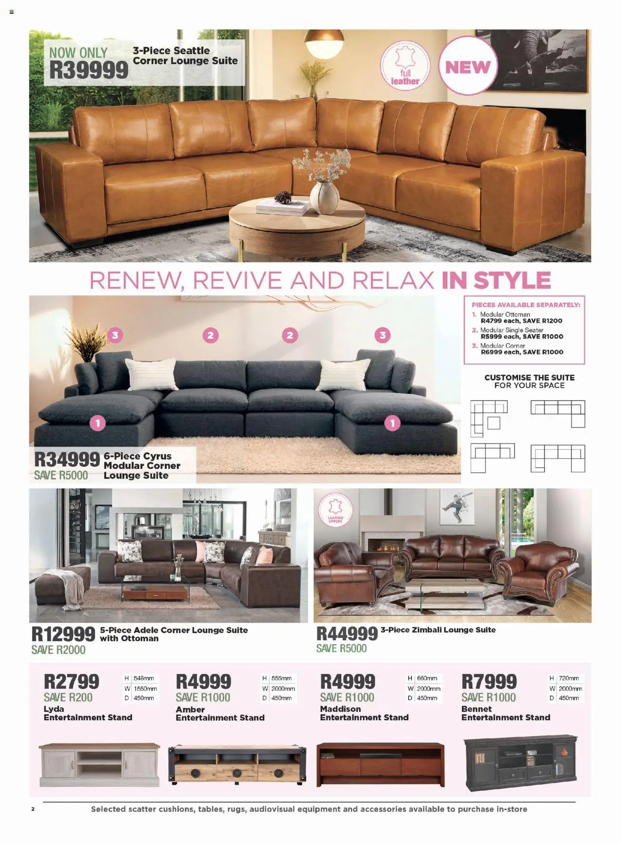New House and Home catalogue – valid from 08.09.2025 | Page: 2 | Products: Seater, Lounge suite, Ottoman
