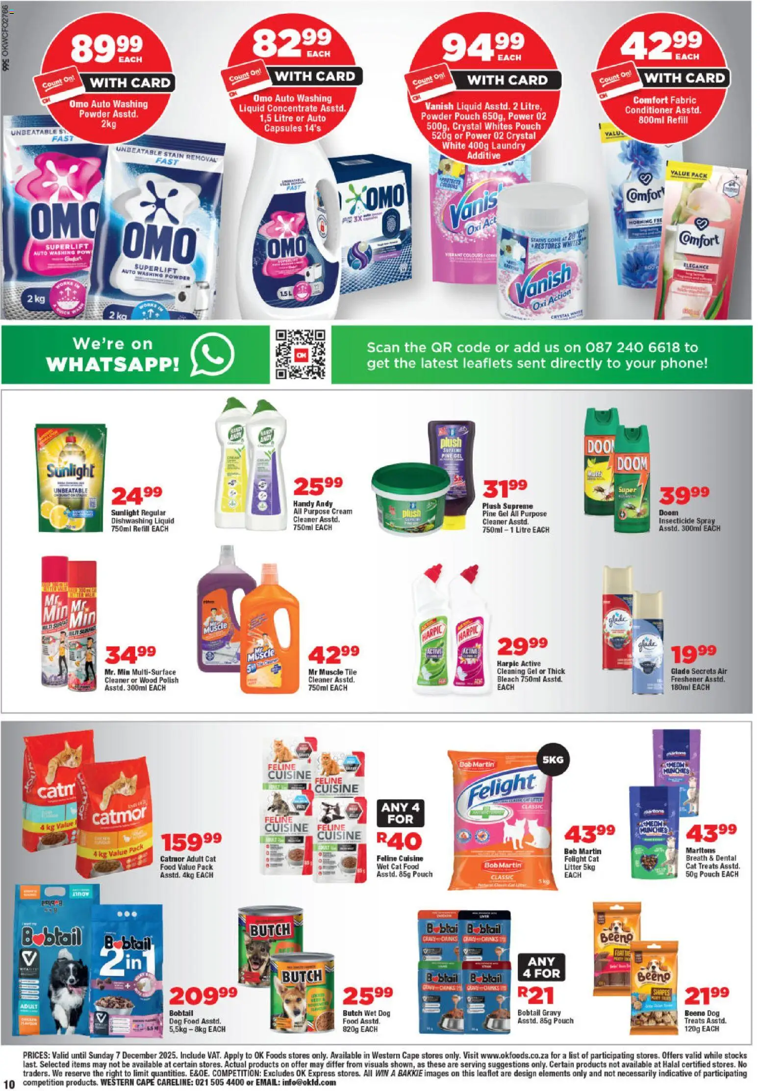 New OK Foods catalogue – valid from 25.11.2025 | Page: 10 | Products: Conditioner, Gravy, Washing powder, Dog food