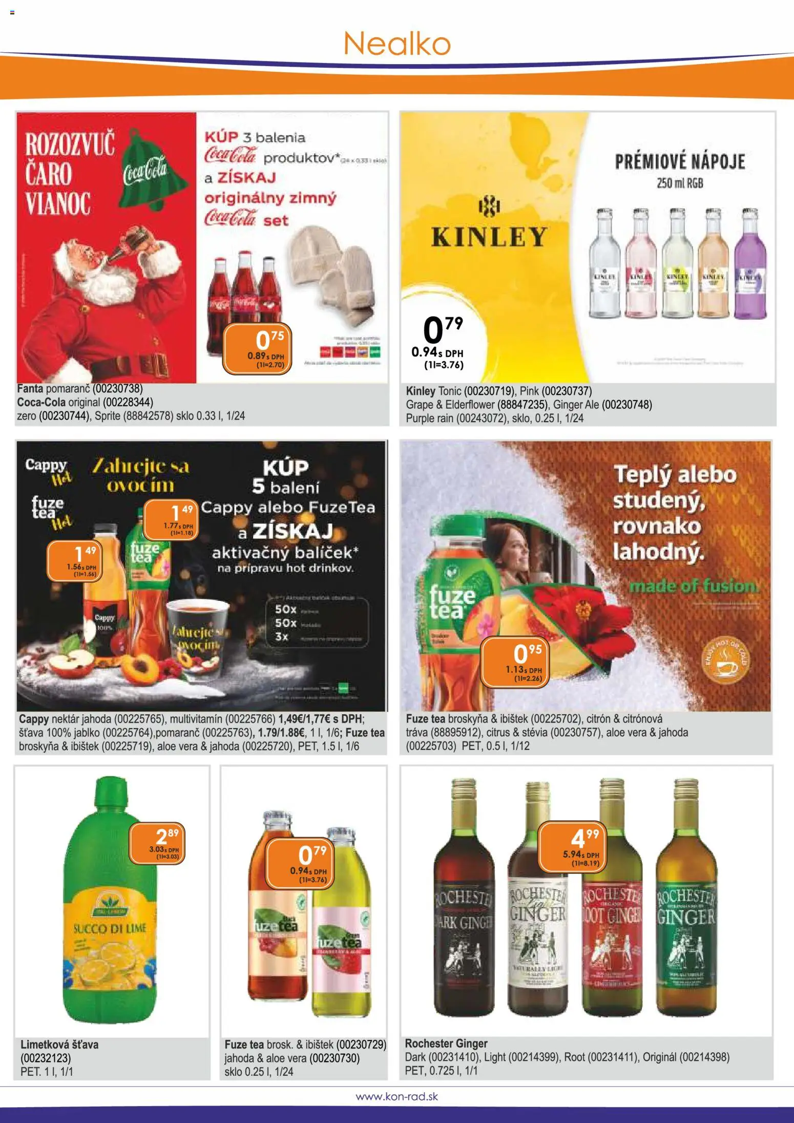 Nové KON - RAD akcie – leták je platný od 01.12.2025 | Strana: 40 | Produkty: Caro, Sprite, Fanta