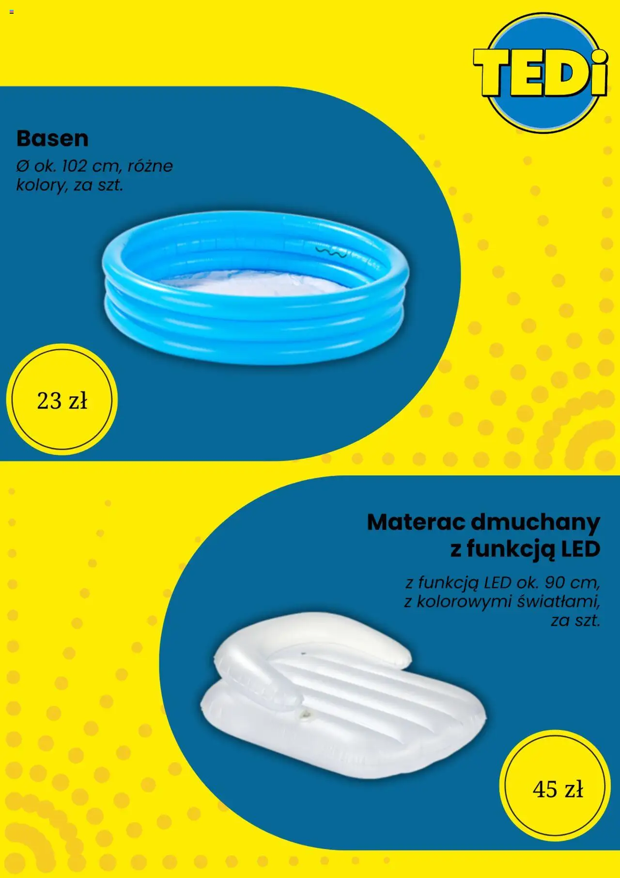 TEDi Gazetka od 11.07.2025 | Strona: 3 | Produkty: Materac, Basen