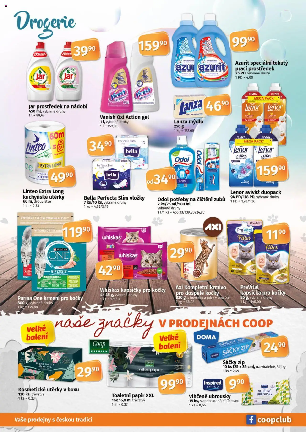 Coop leták - Tuty od 27.08.2025 | Strana: 8 | Produkty: Lenor, Ubrousky, Aloe vera, Jar