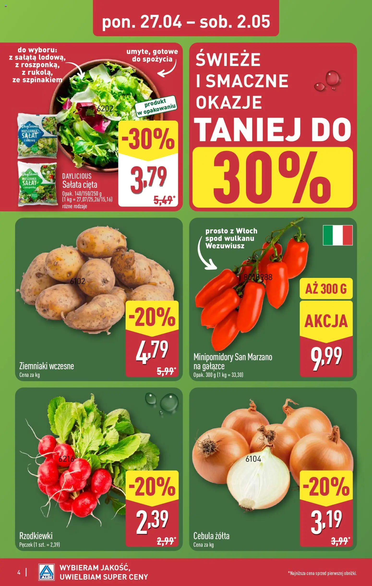 Aldi gazetka od 27.04.2026 | Strona: 4 | Produkty: Ziemniaki