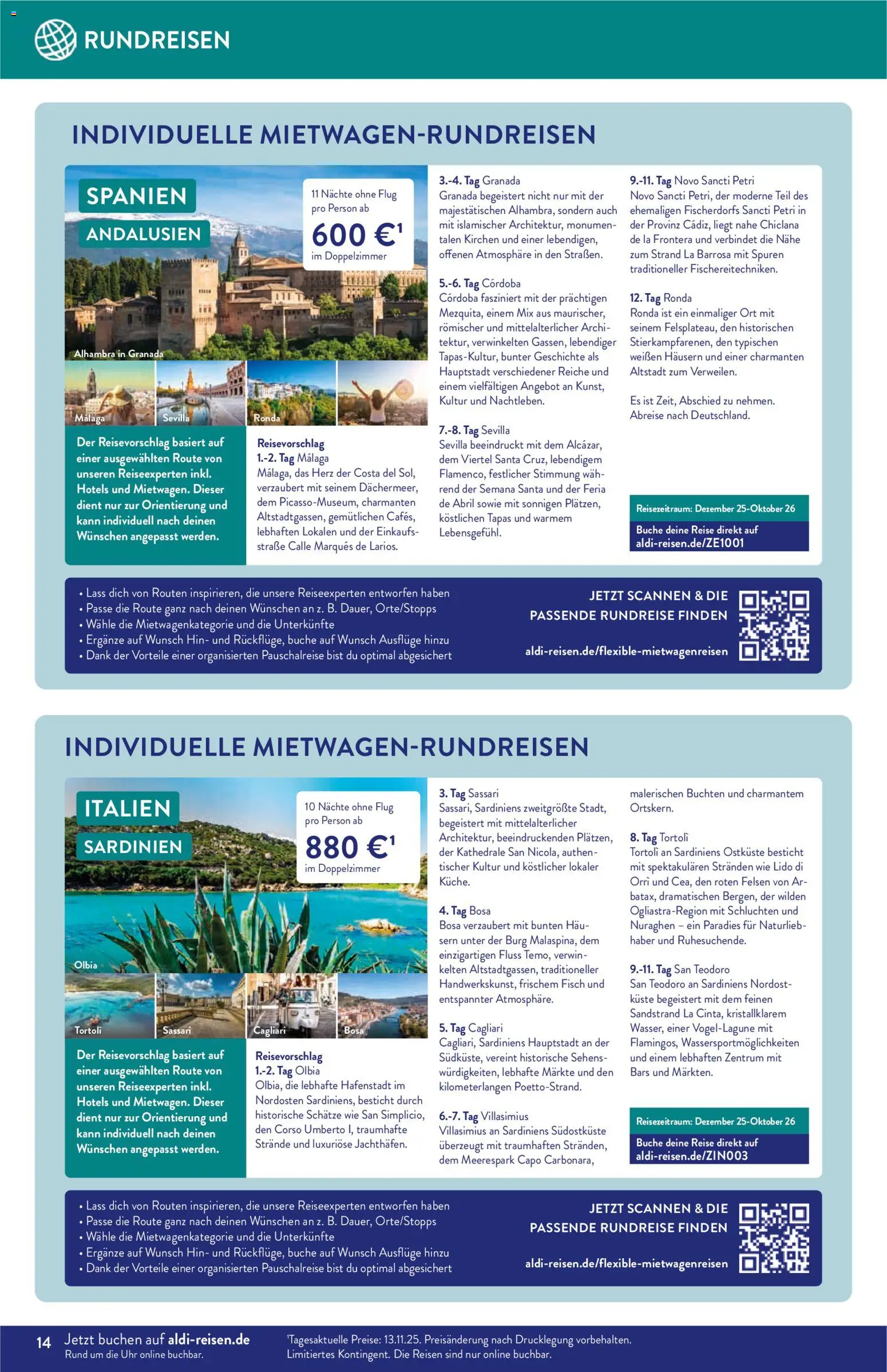 Aldi Reisen Prospekt 	 – gültig ab 01.12.2025 | Seite: 14