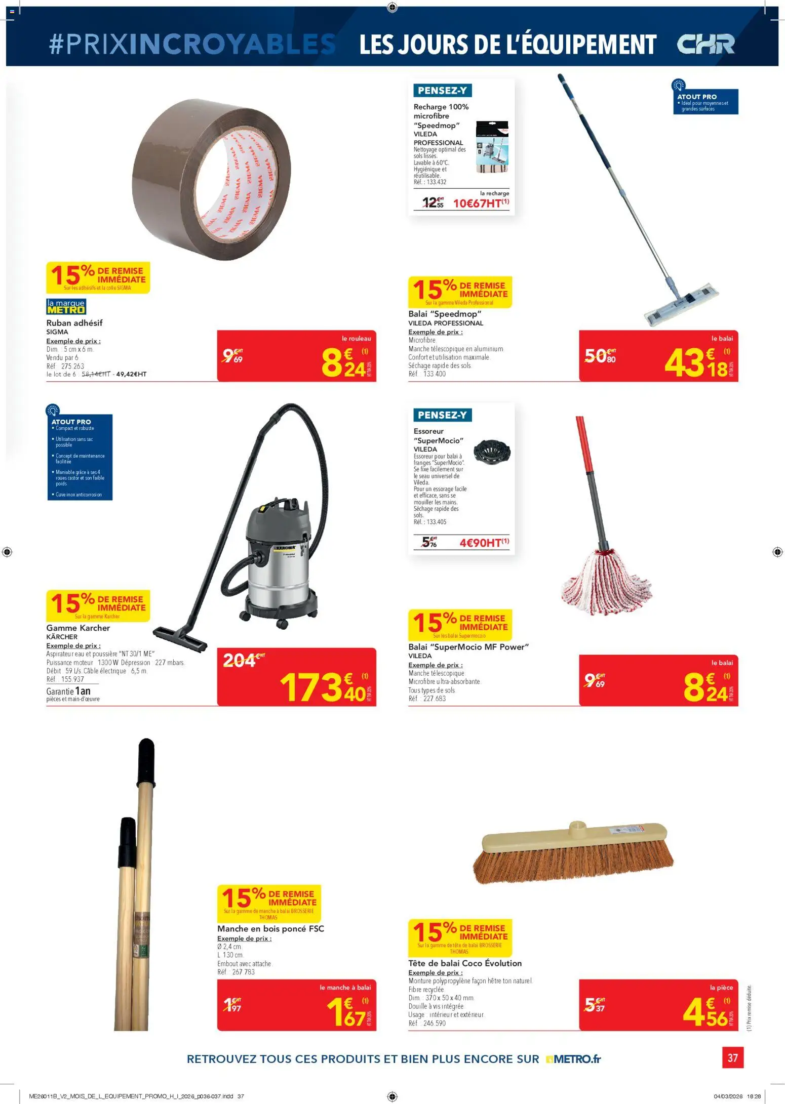 {H1} | Page: 37 | Produits: Sac, Poids, Aspirateur, Rouleau