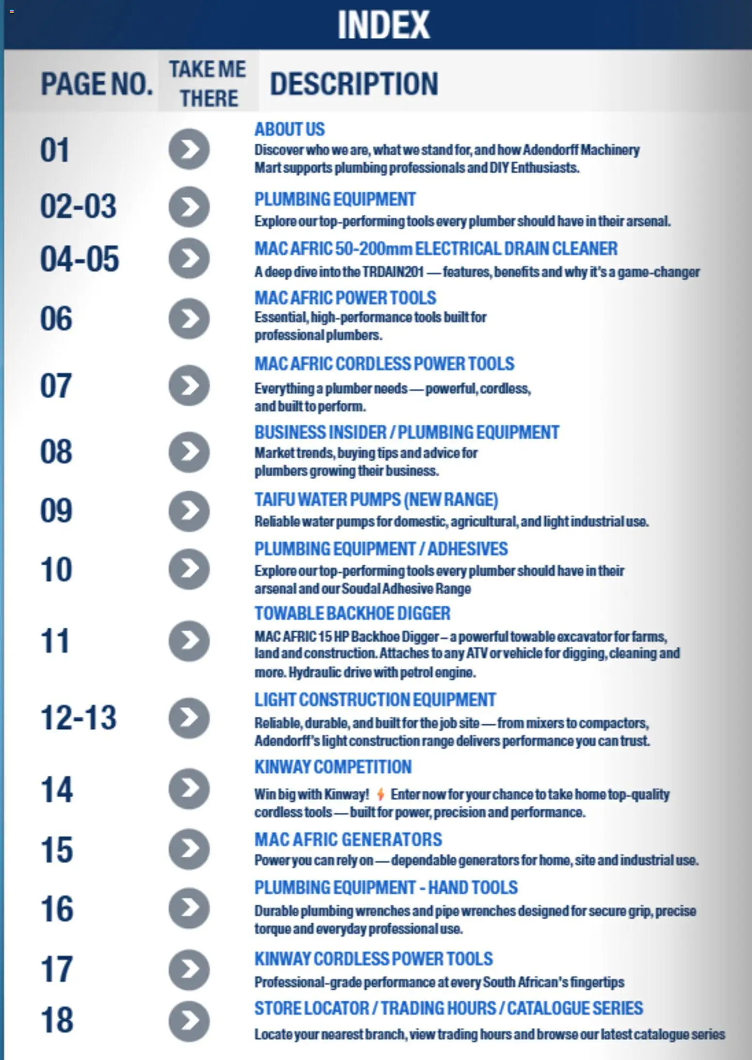 New Adendorff catalogue – valid from 01.01.2026 | Page: 2 | Products: Pumps, Light, Pipe, Water