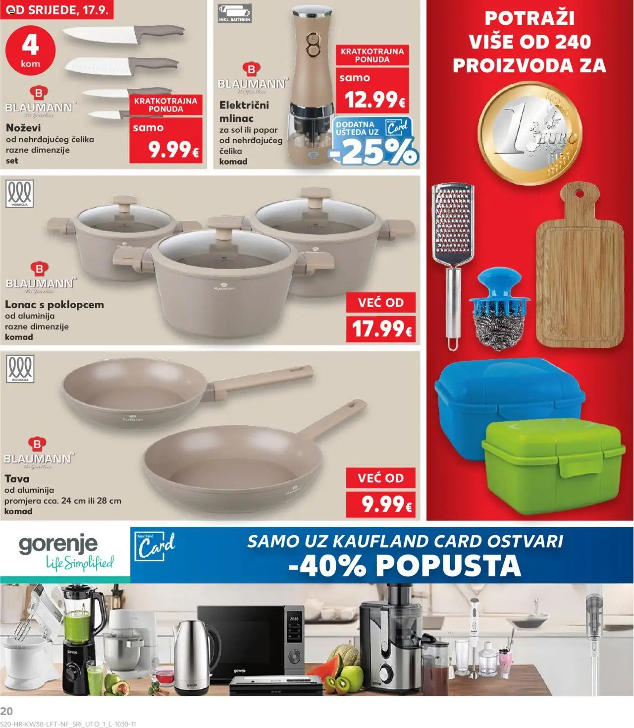 Kaufland katalog | vrijedi od 17.09.2025 | Stranica: 20 | Proizvodi: Sol, Pan, Tava, Lonac