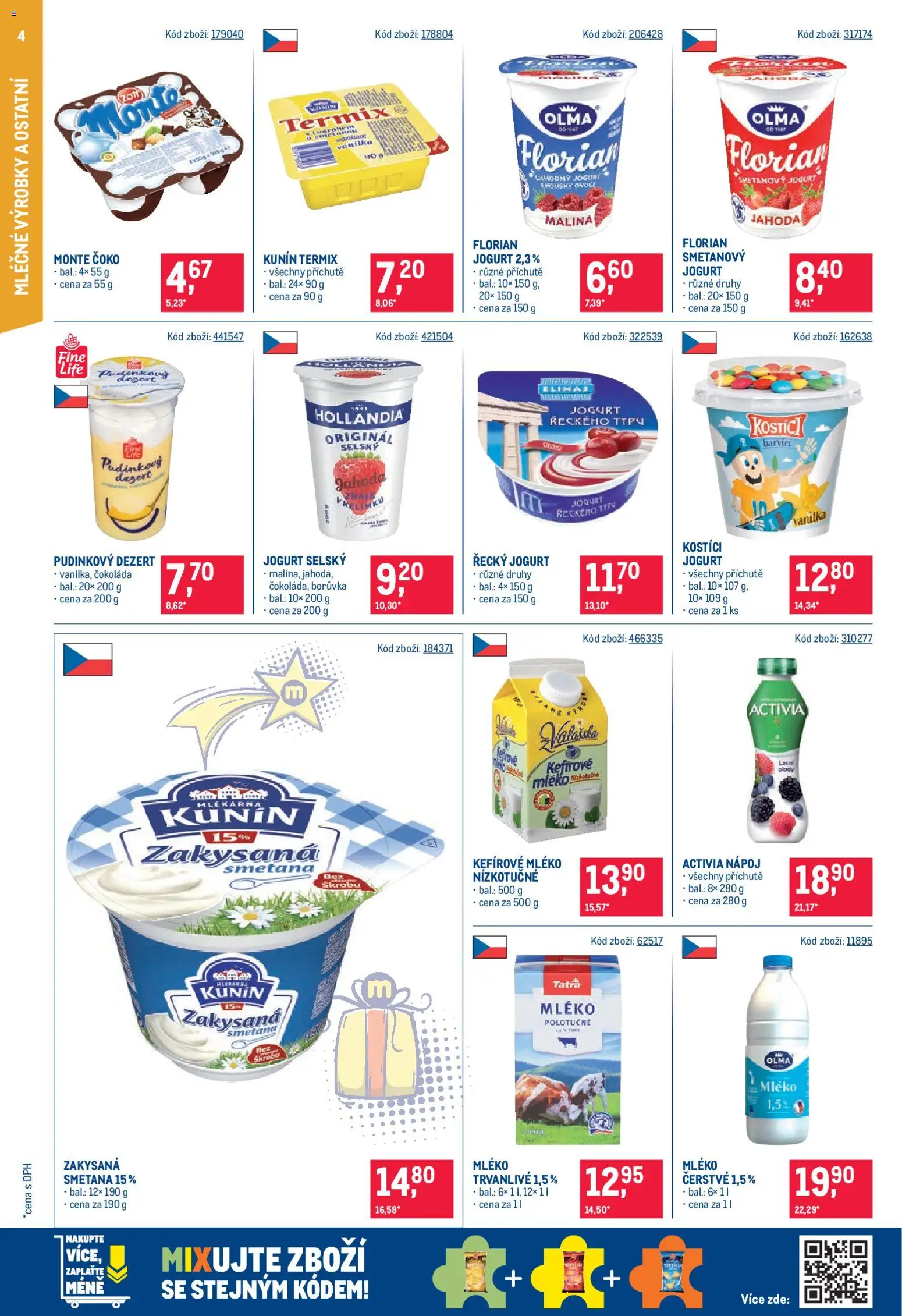 Makro leták - Maloobchod od 03.12.2025 | Strana: 4 | Produkty: Smetanový jogurt, Kostici, Smetana, Termix