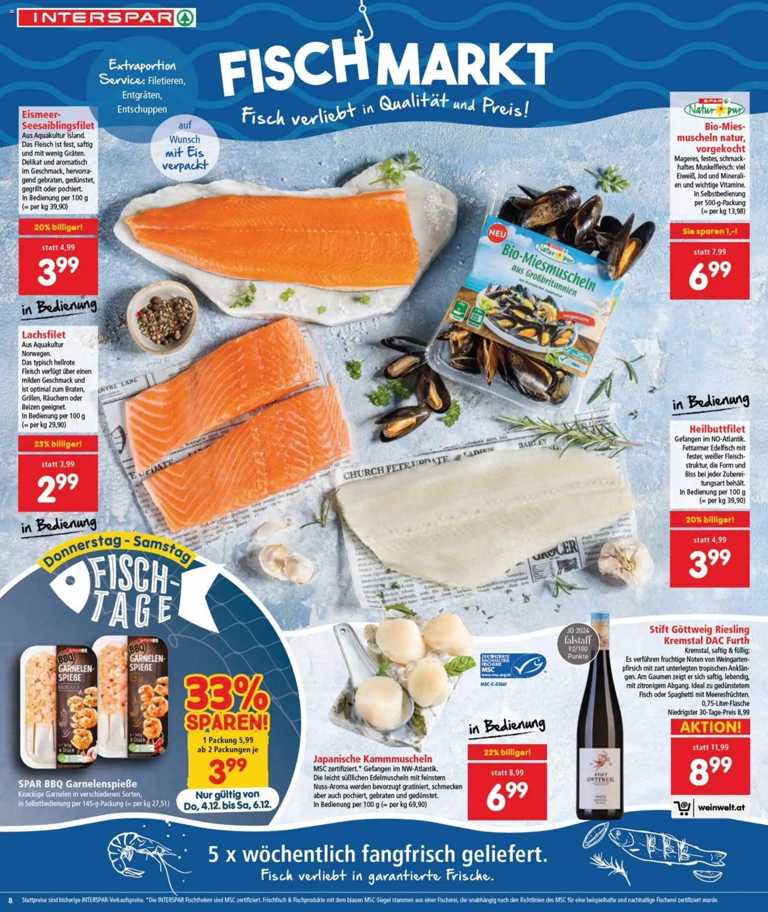 Interspar Flugblatt - Burgenland gültig ab 04.12.2025 | Seite: 8 | Produkte: Schweinefleisch