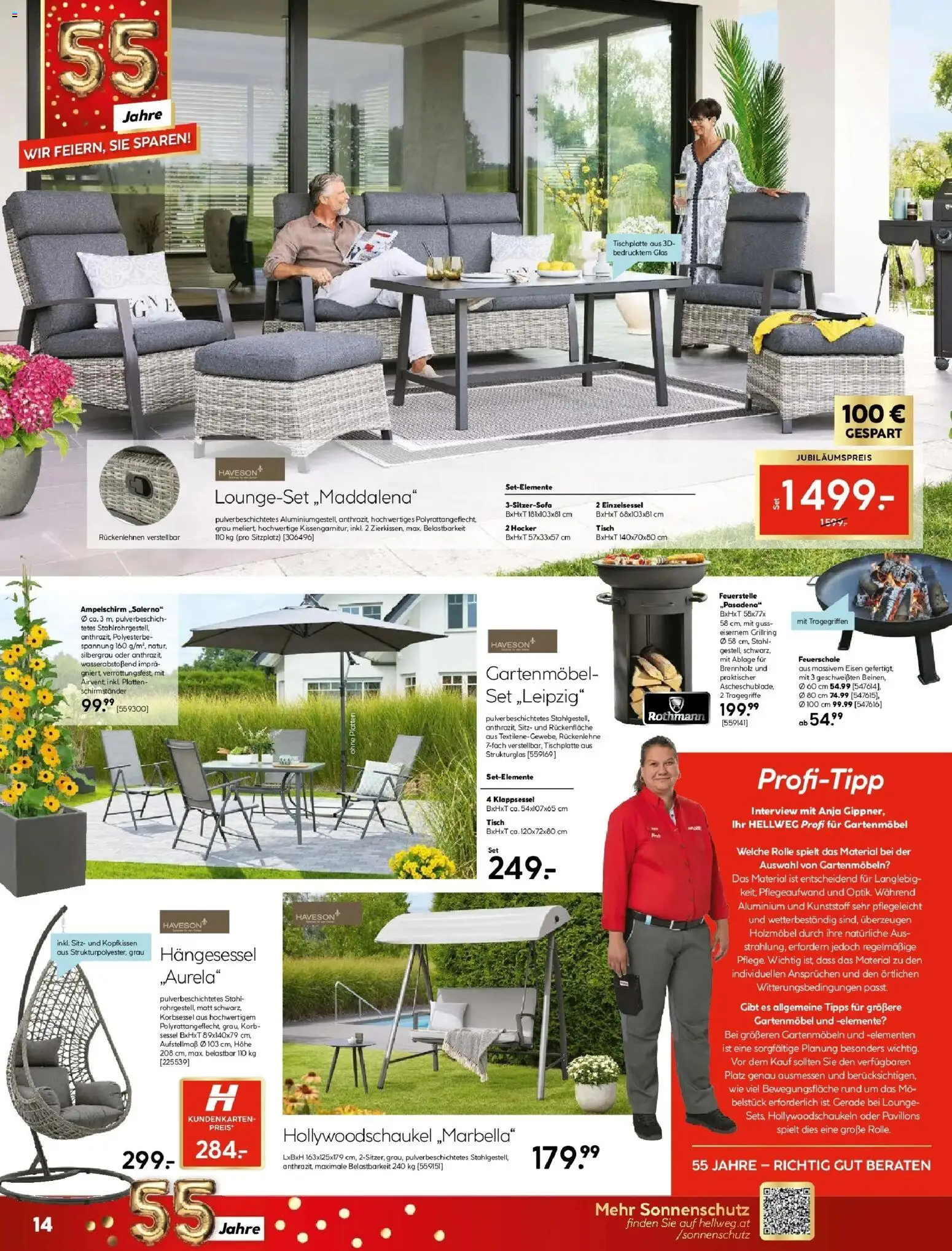 HELLWEG Flugblatt	 gültig ab 01.04.2026 | Seite: 14 | Produkte: Sessel, Tisch, Gartenmöbel, Korb
