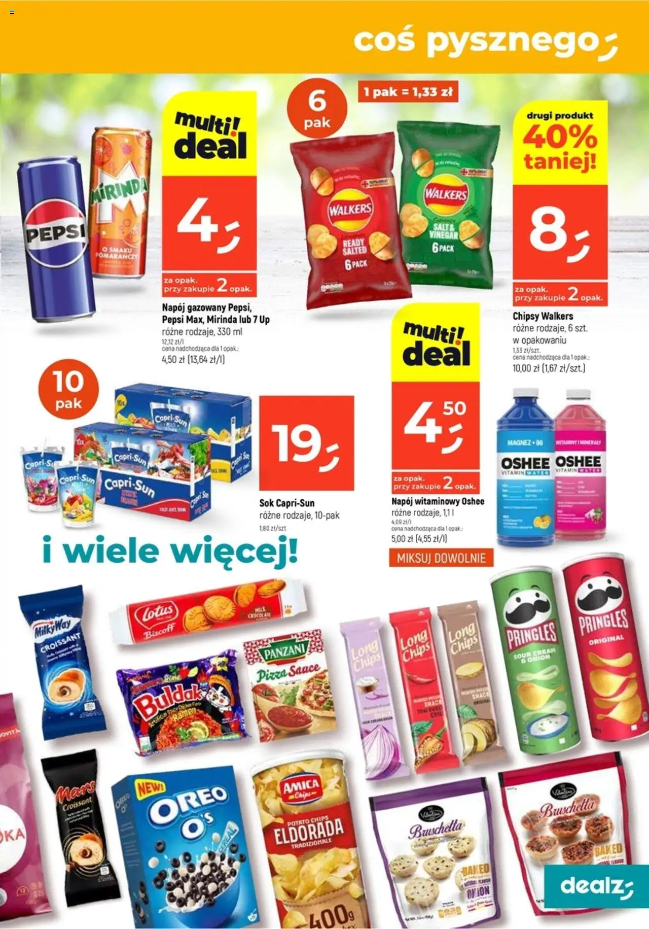 Dealz Gazetka - Wielkie otwarcie Włocławek, Kruszyńska 27 od 21.08.2025 | Strona: 5 | Produkty: Chipsy, Bruschetta, Sok, Pringles