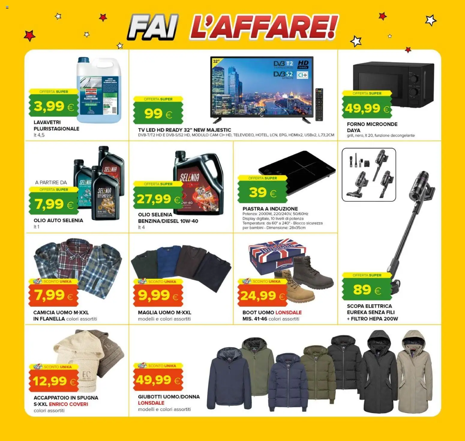 Volantino Oasi del 23.10.2025 | Pagina: 30 | Prodotti: Scopa elettrica, Camicia, Accappatoio, TV