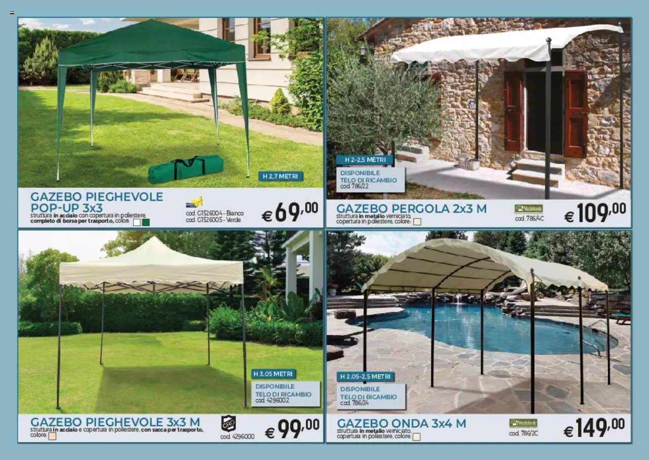 Volantino Brico OK del 03.03.2025 | Pagina: 8 | Prodotti: Gazebo, Pergola, Borsa
