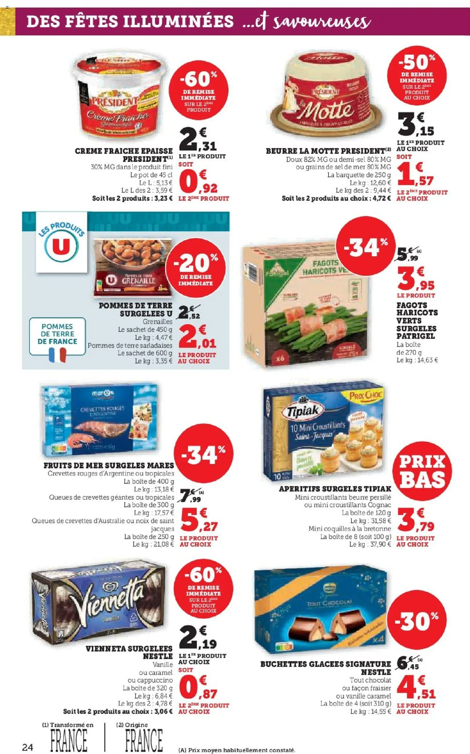 {H1} | Page: 24 | Produits: Fruits de mer, Cognac, Beurre, Crème fraiche