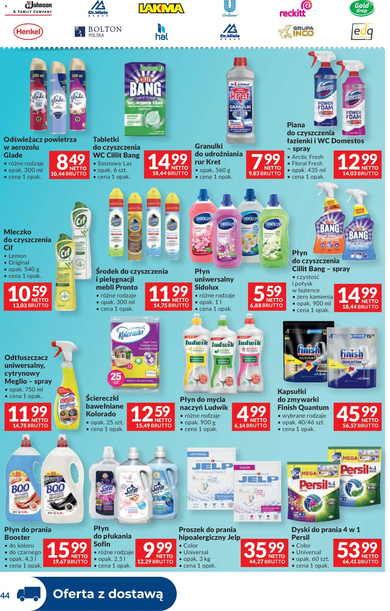 Makro gazetka - Dystrybucja do sklepów od 07.04.2026 | Strona: 44 | Produkty: Odświeżacz, Odświeżacz powietrza, Domestos, Finish