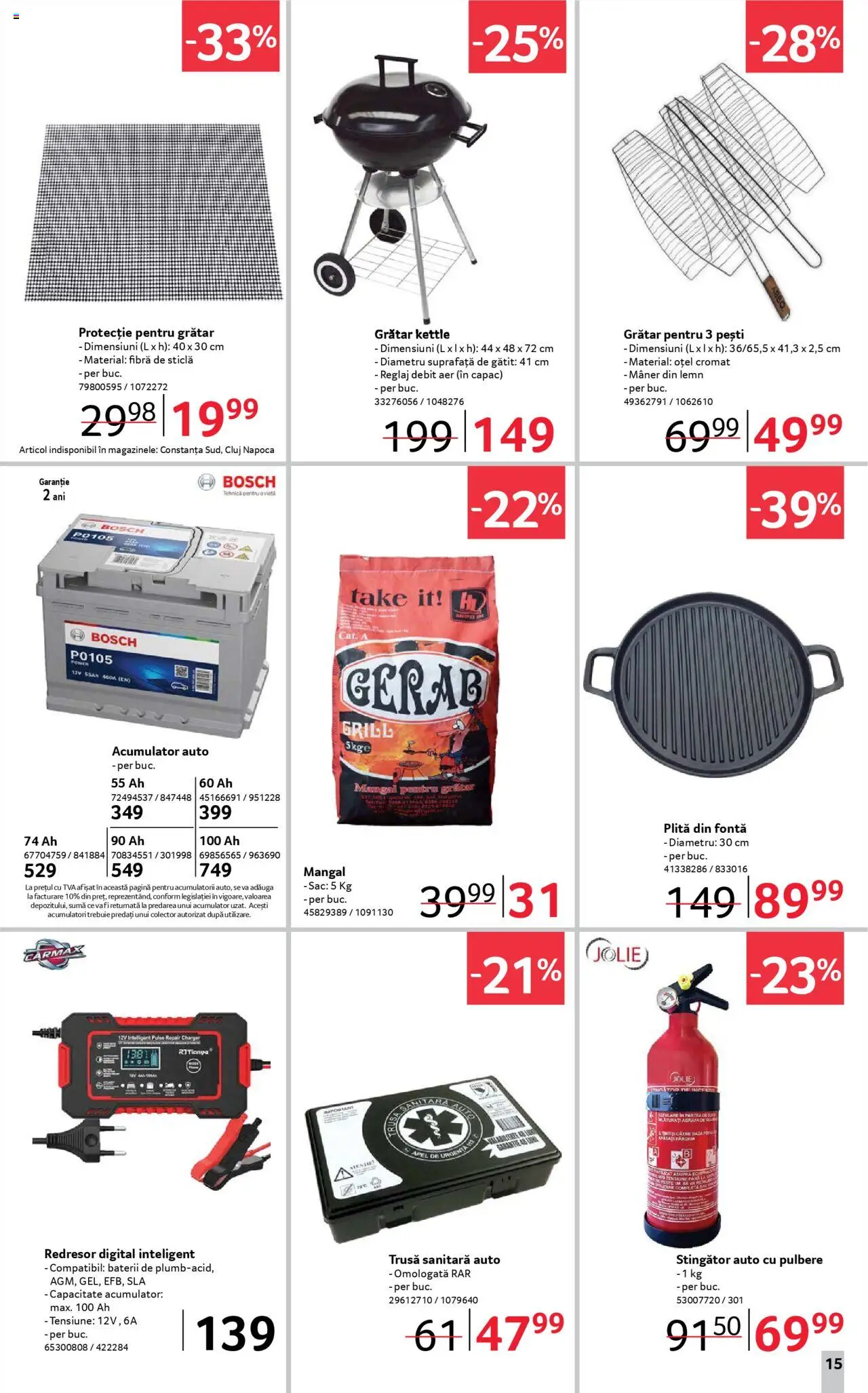 Noul catalog Selgros – valabil de la 19.09.2025 | Pagină: 15 | Produse: Plită, Grill, Grătar, Baterii