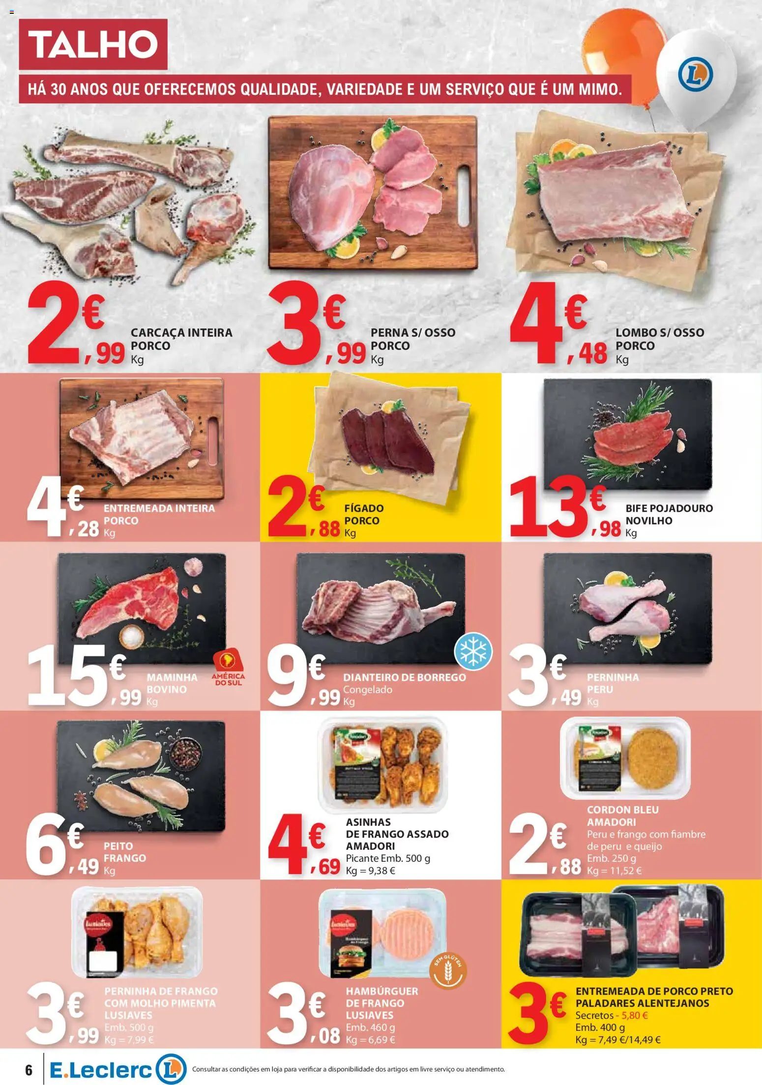 E.Leclerc folheto │ válido de 23.10.2025 | Página: 6 | Produtos: Frango, Peru, Pimenta, Queijo