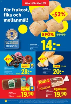 Lidl reklamblad aktuell från 21.07.2025 | Sida: 4 | Produkter: Bröd, Choklad