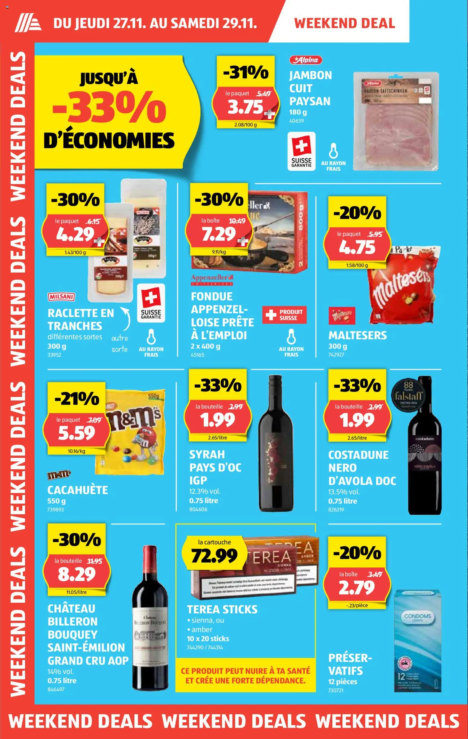 Aldi Aktionen FR – gültig ab 27.11.2025 | Seite: 3 | Produkte: Raclette, Fondue