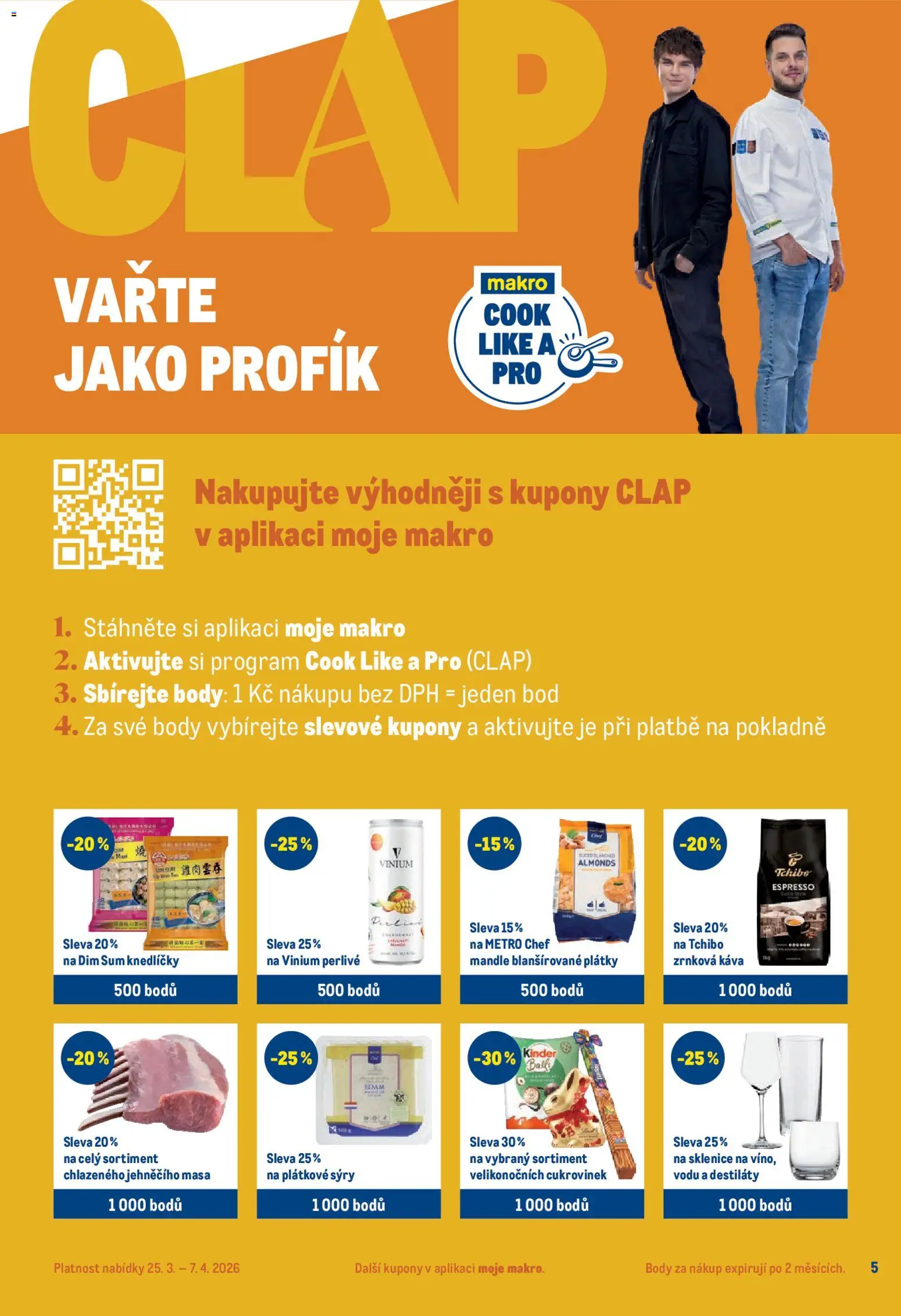 Makro leták - Pro milovníky jídla od 25.03.2026 | Strana: 5 | Produkty: Tchibo, Sýry, Kinder, Sklenice