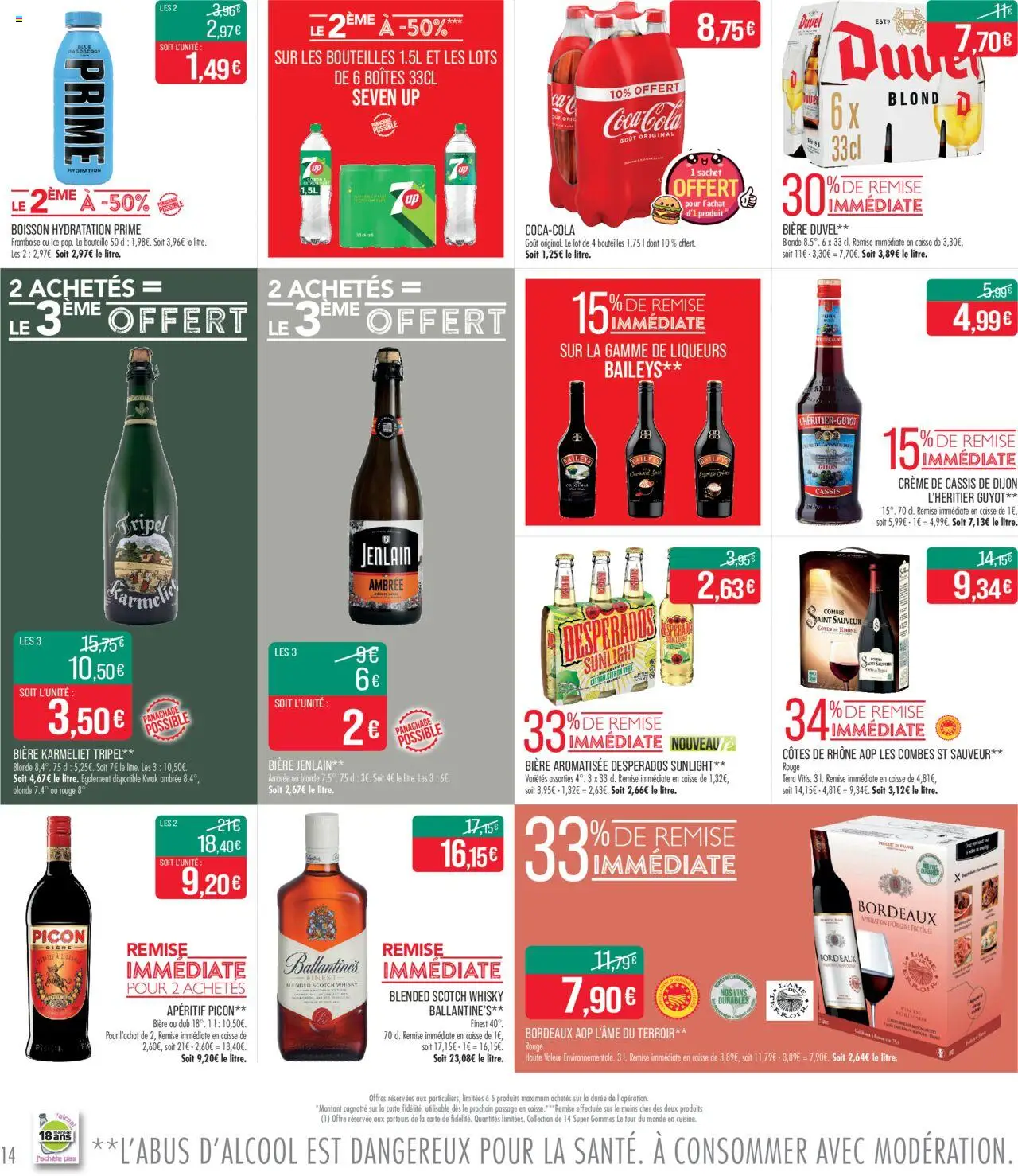  | Page: 14 | Produits: Cassis, Framboise, Coca cola, Vin