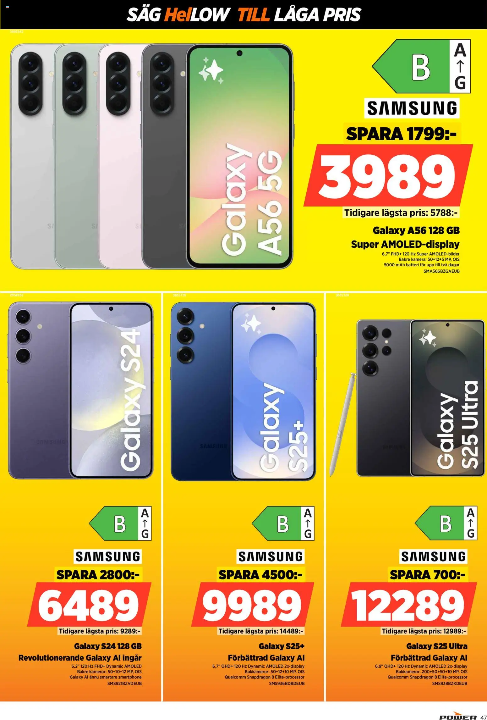 Power reklamblad aktuell från 12.01.2026 | Sida: 47 | Produkter: Såg, Batteri, Smartphone, Kamera